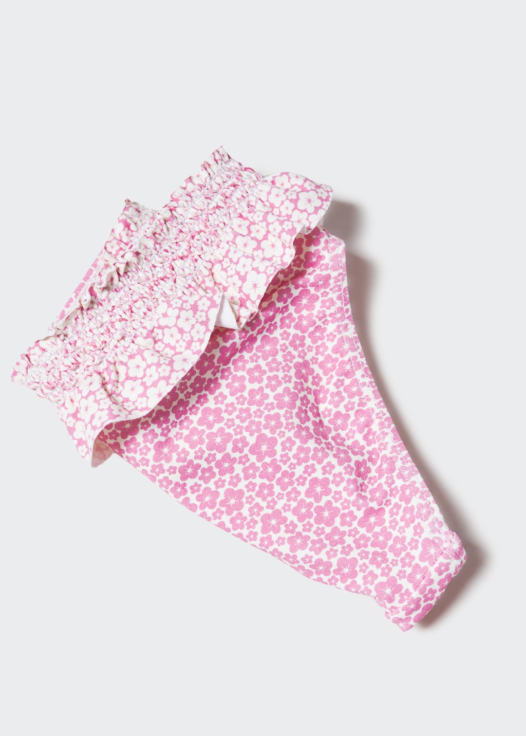 Ruffled floral bikini bottom