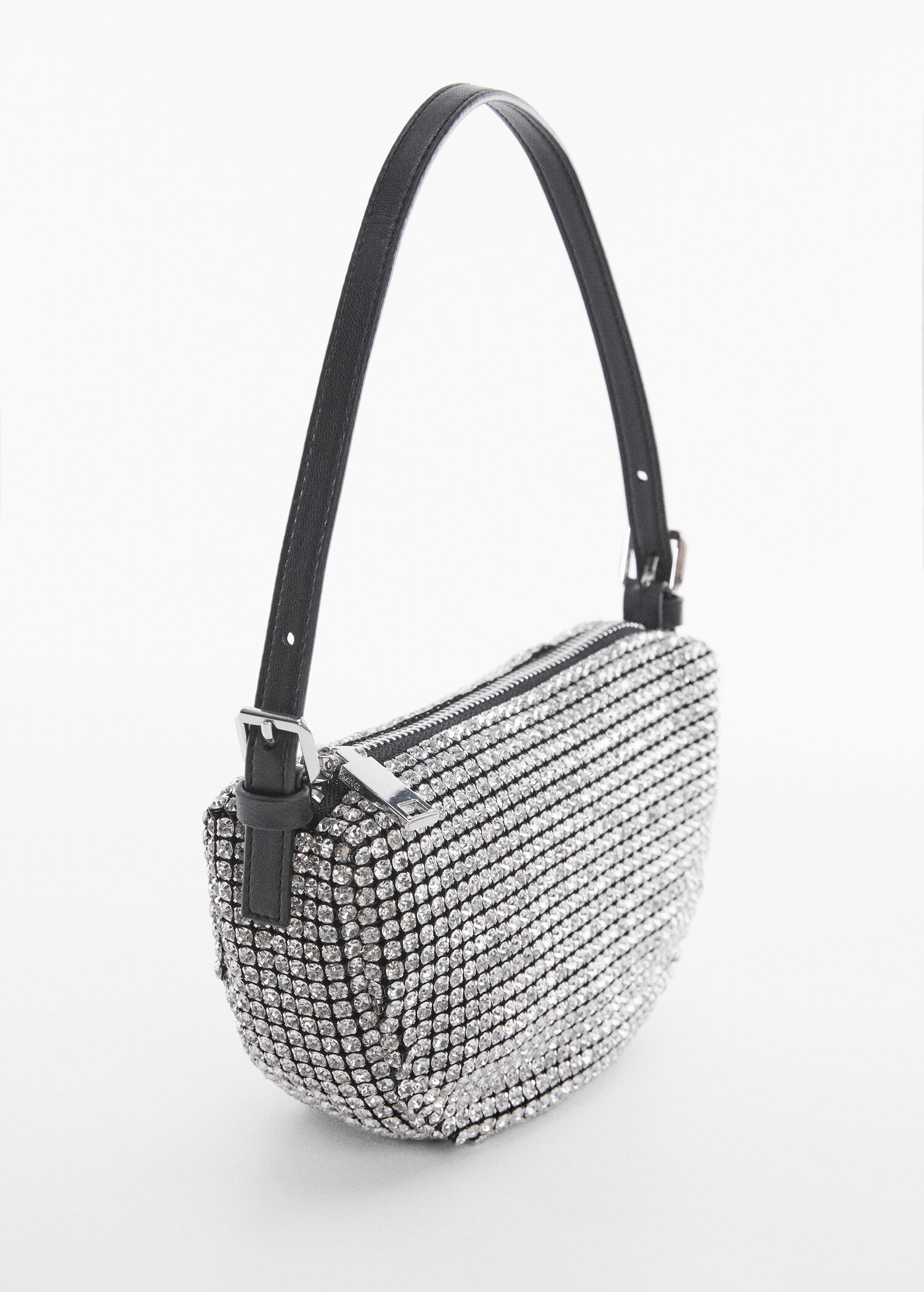 Schultertasche mit Kristallsteinen - Mittlere Ansicht