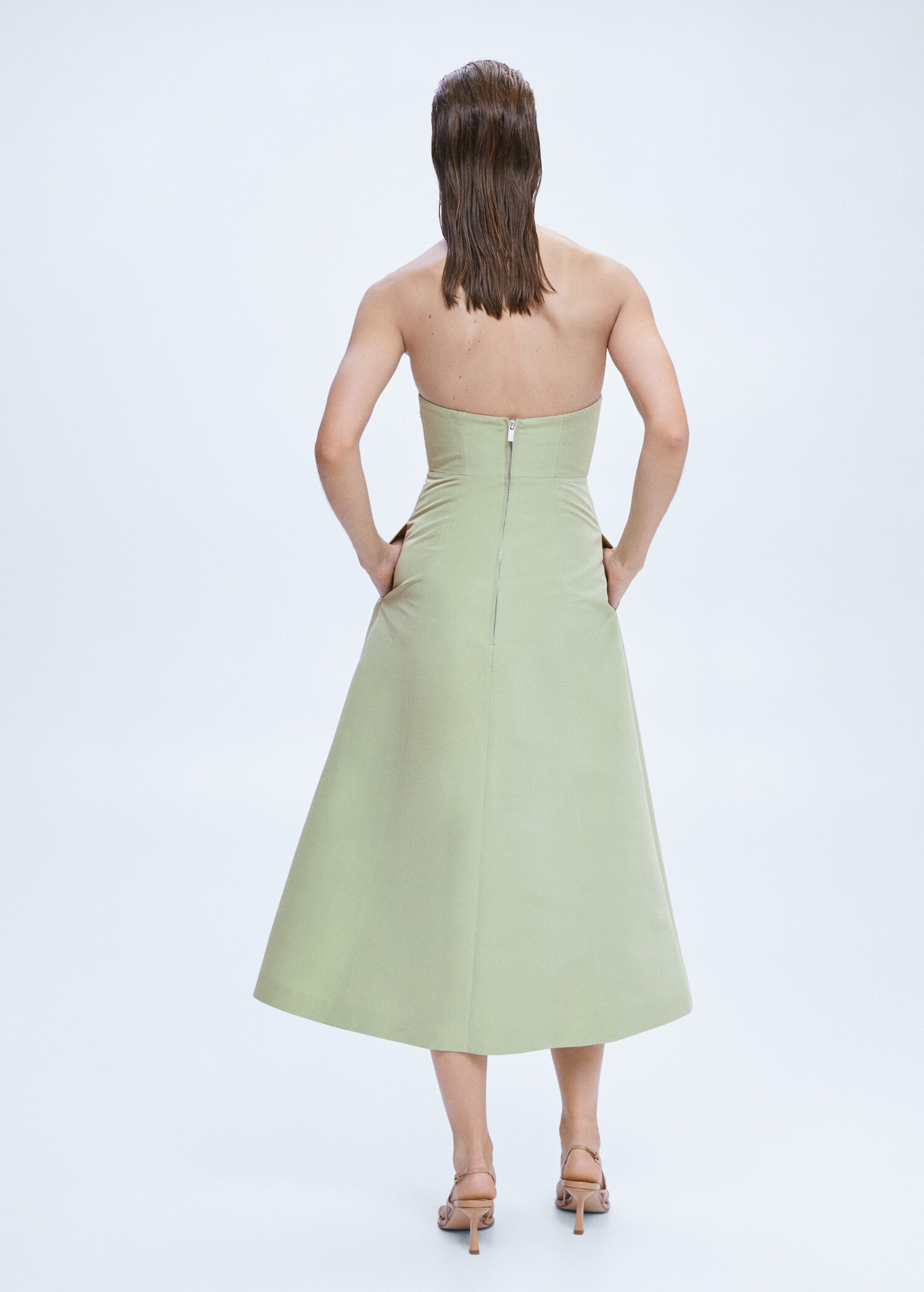 Vestido corsetero evasé - Reverso del artículo