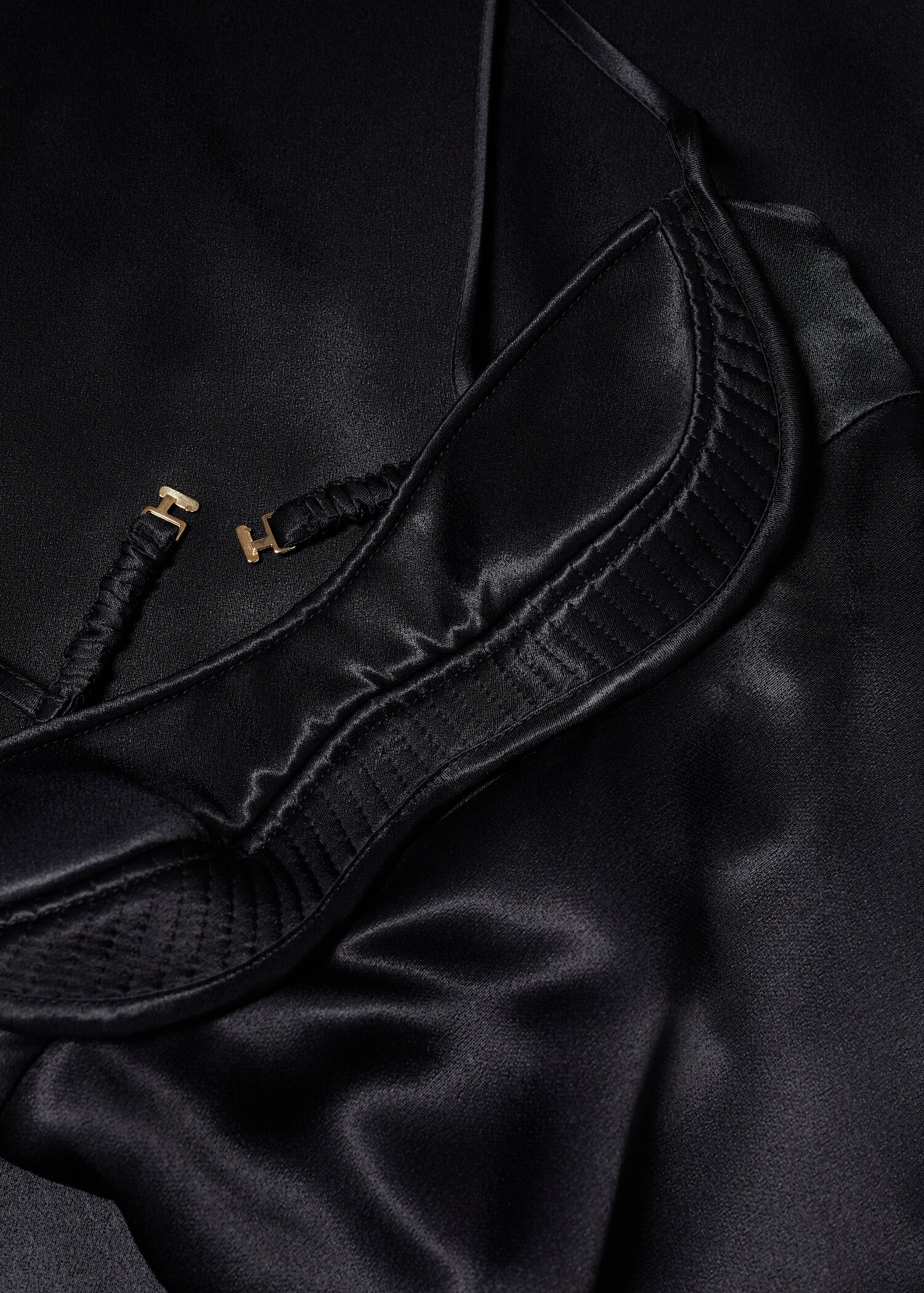 Satin-effect dress with corset neckline  - Details of the article 8