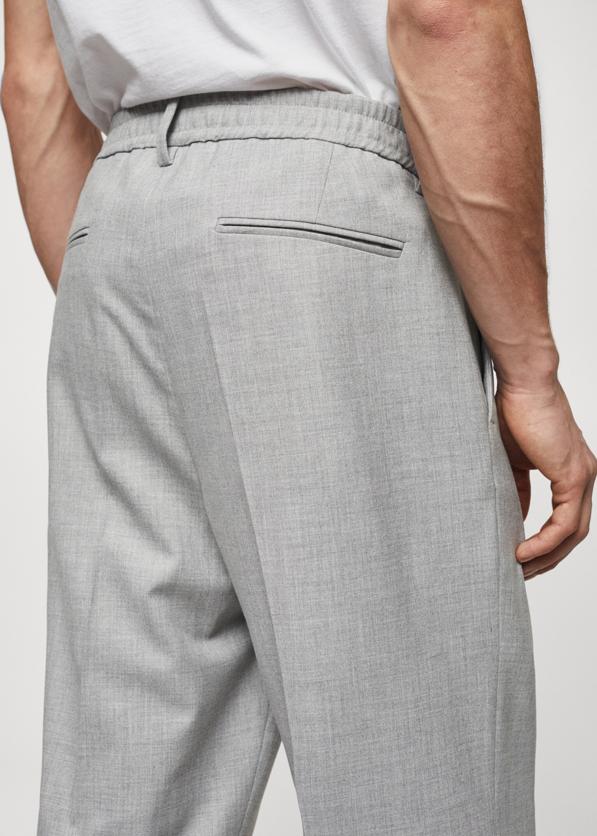 Tapered-fit cotton pants - Details of the article 2