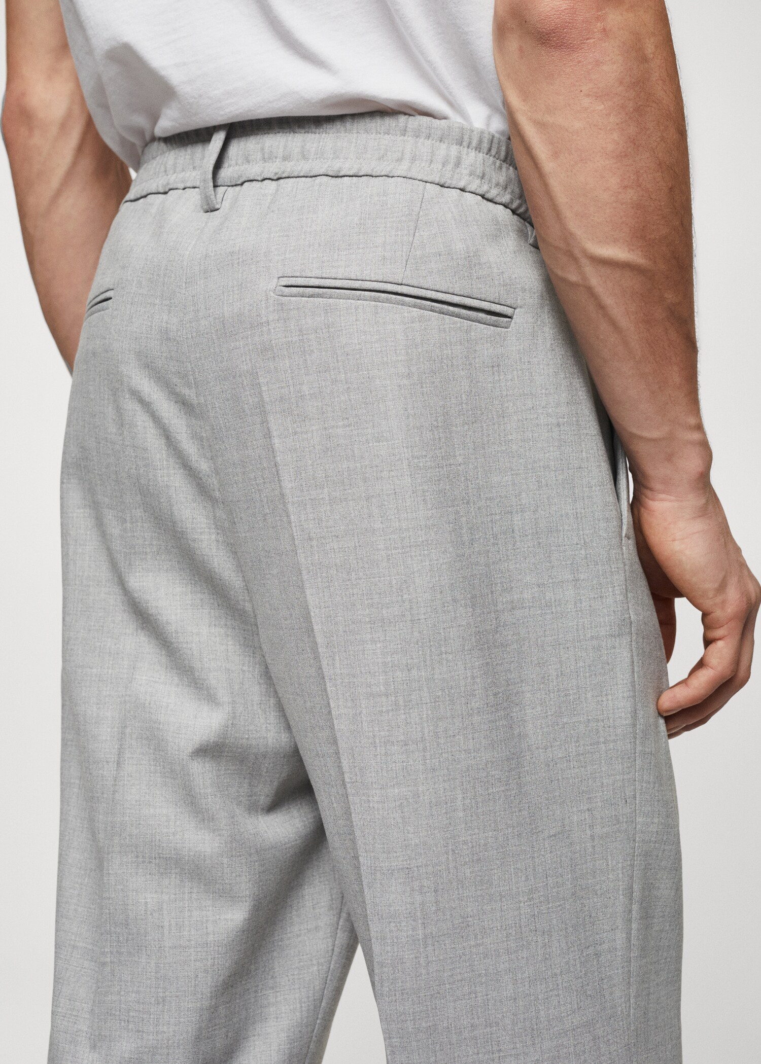 Tapered-fit cotton pants - Details of the article 2