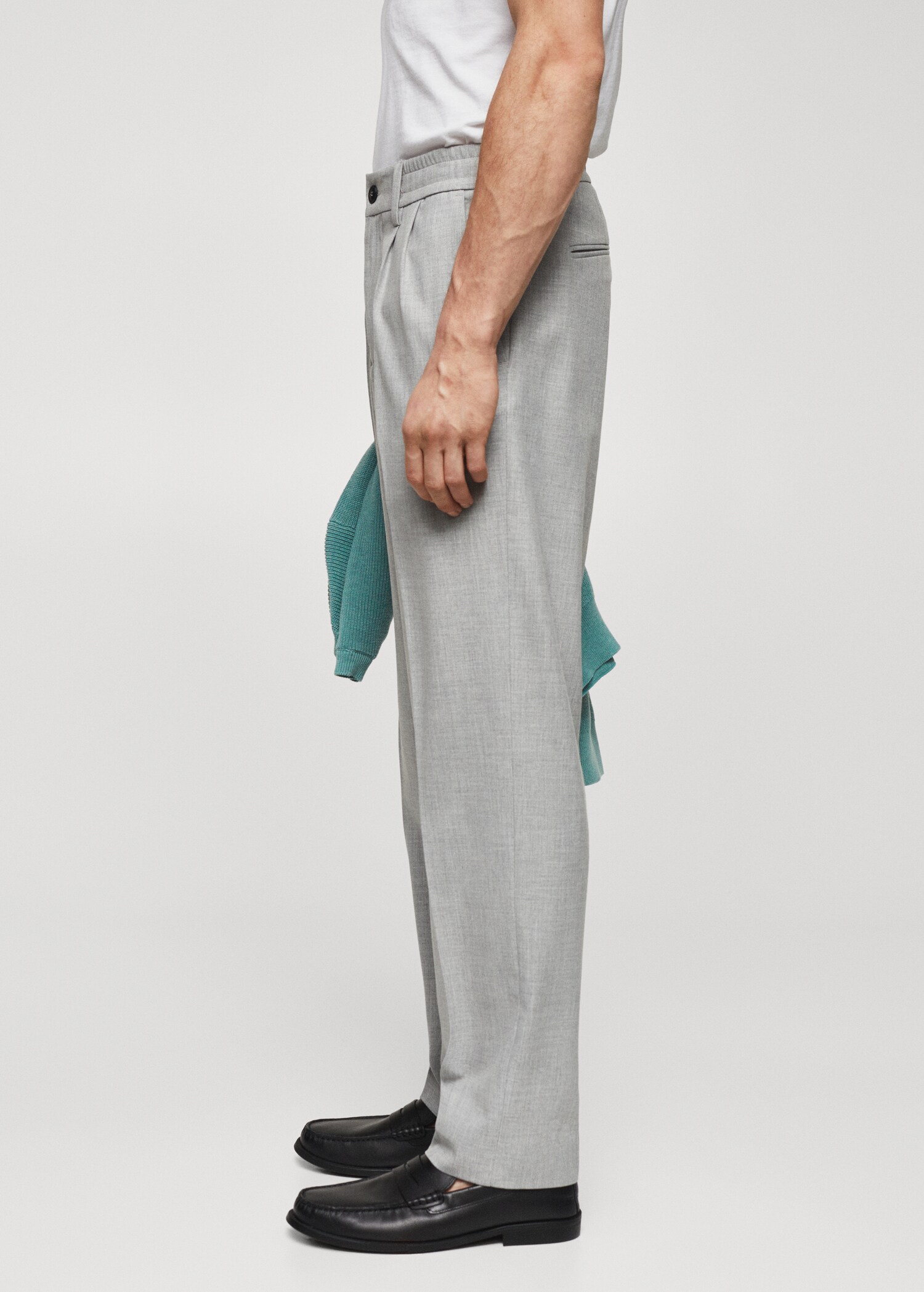 Tapered-fit cotton pants - Details of the article 4