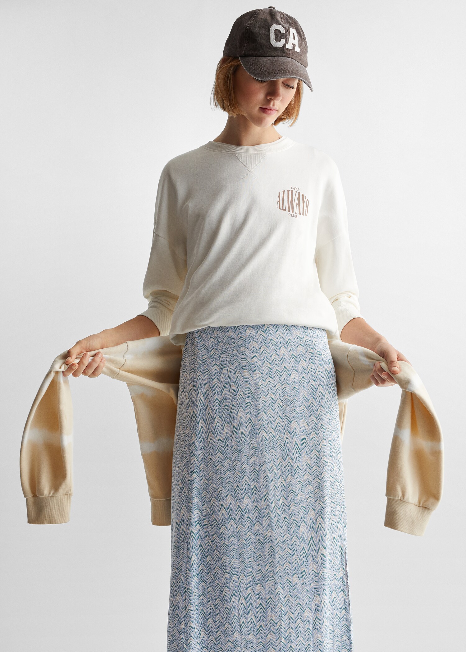 Slit long skirt - Medium plane