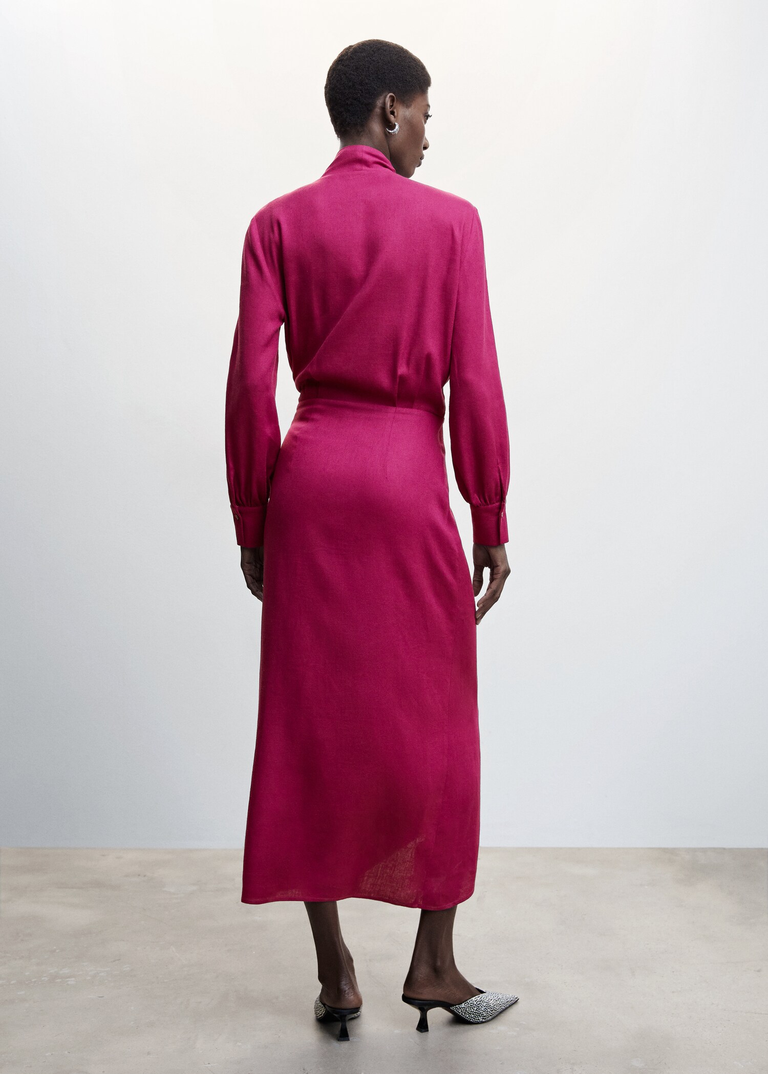 Drapiertes Wickelkleid - Rückseite des Artikels