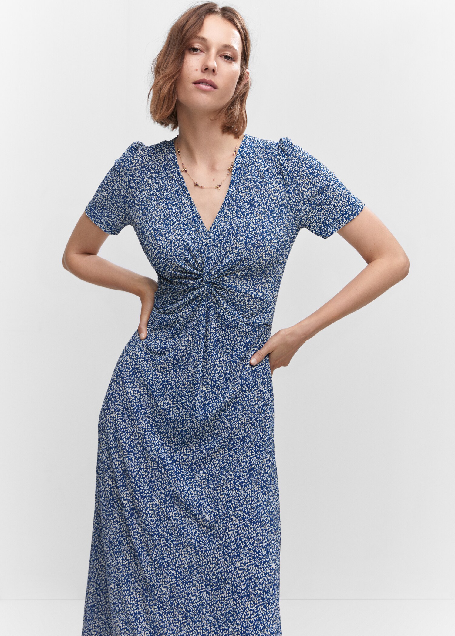 Textured printed dress - Medium plane