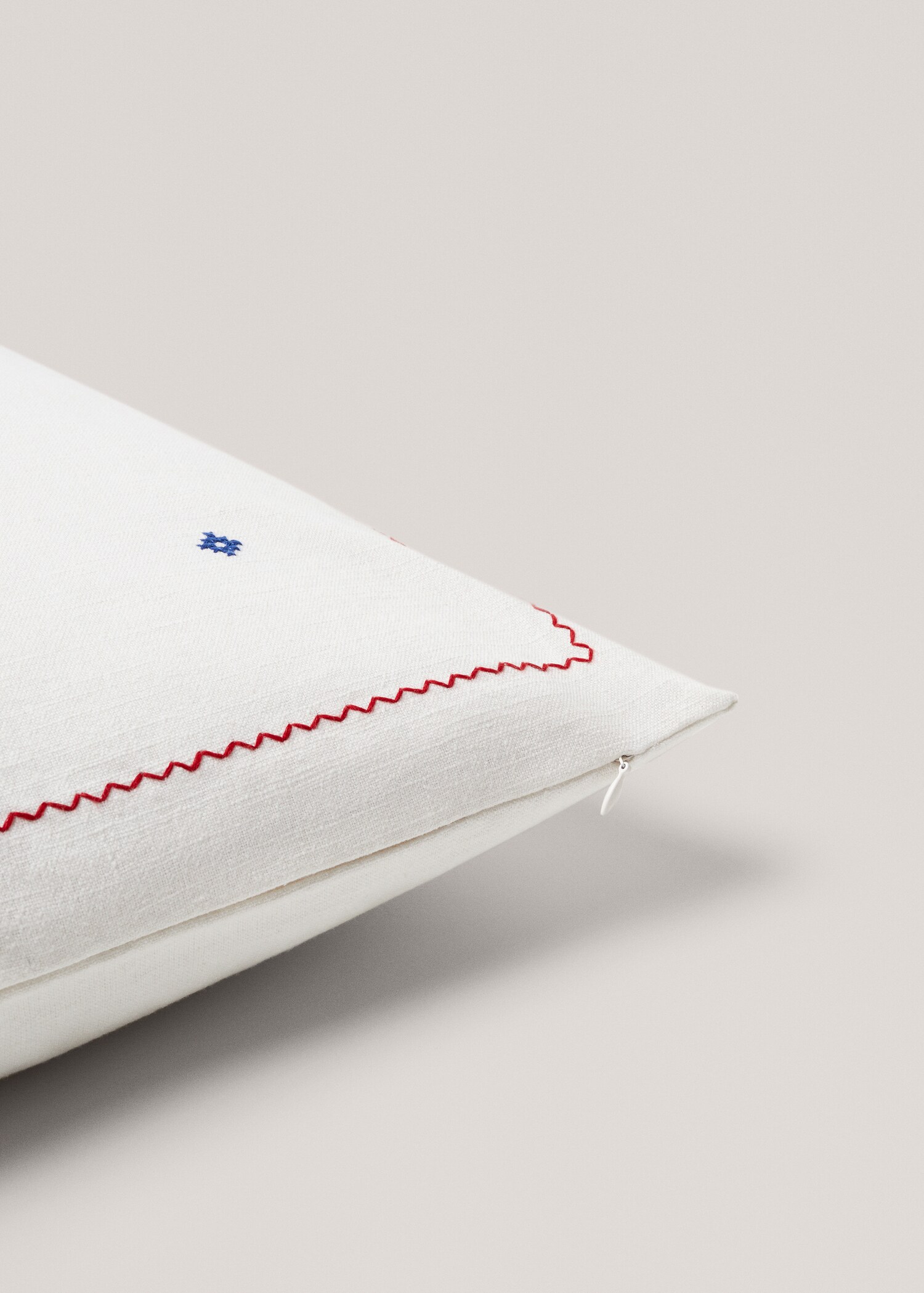Kuddfodral 100% bomull brodyr 60x60cm - Detaljer om artikeln 2