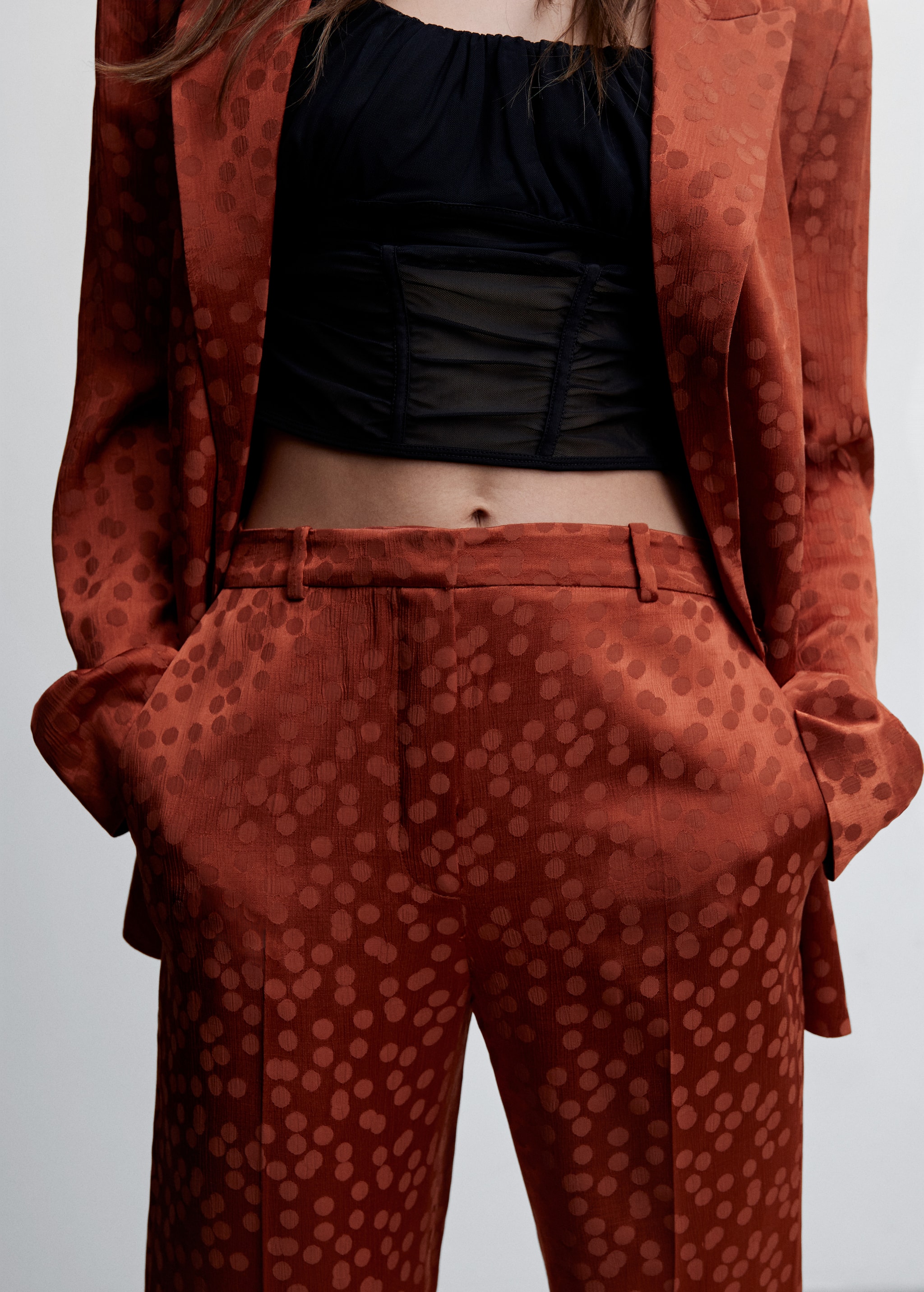 Satin trousers with polka dots - Details of the article 6