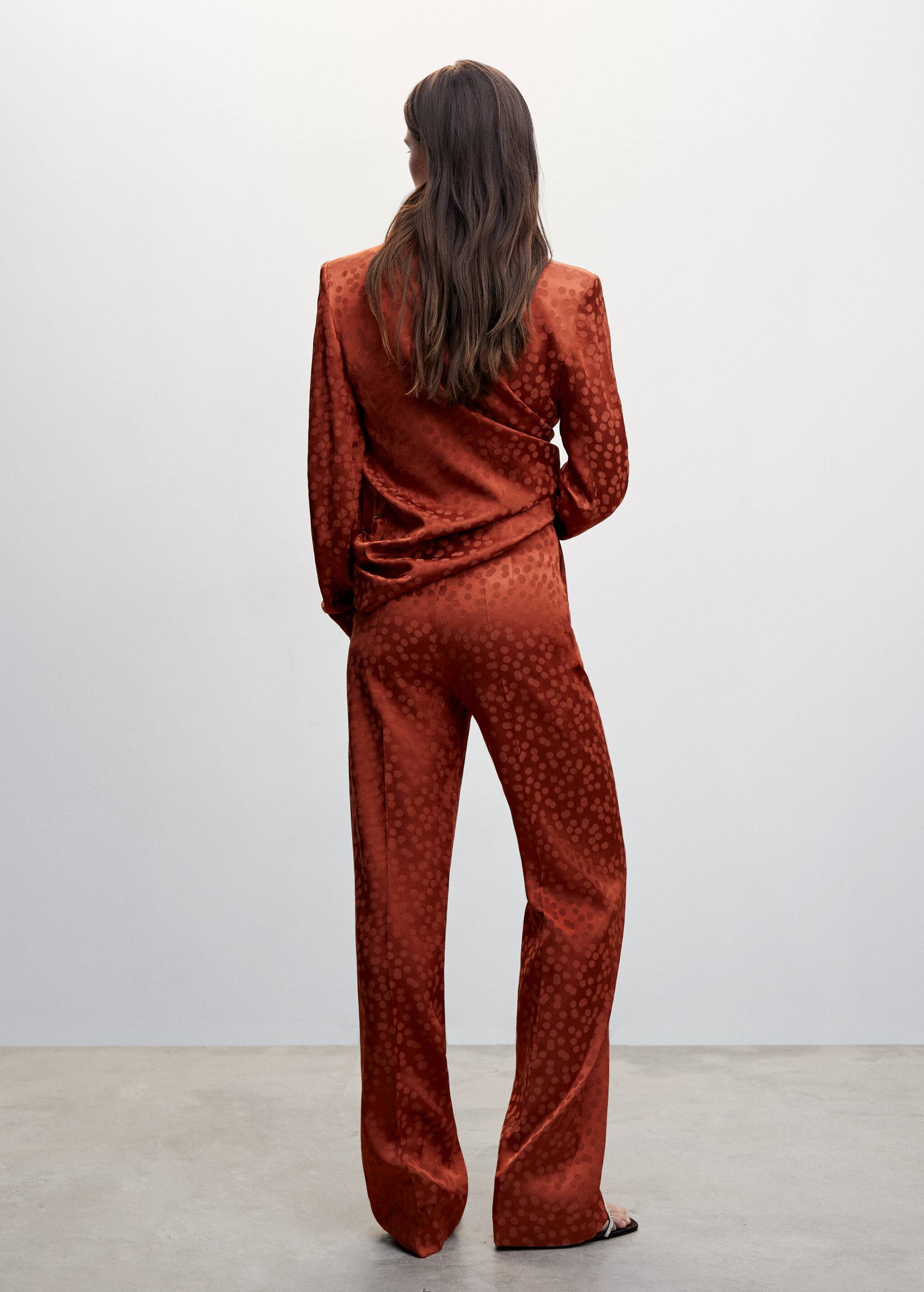 Satin trousers with polka dots - Reverse of the article