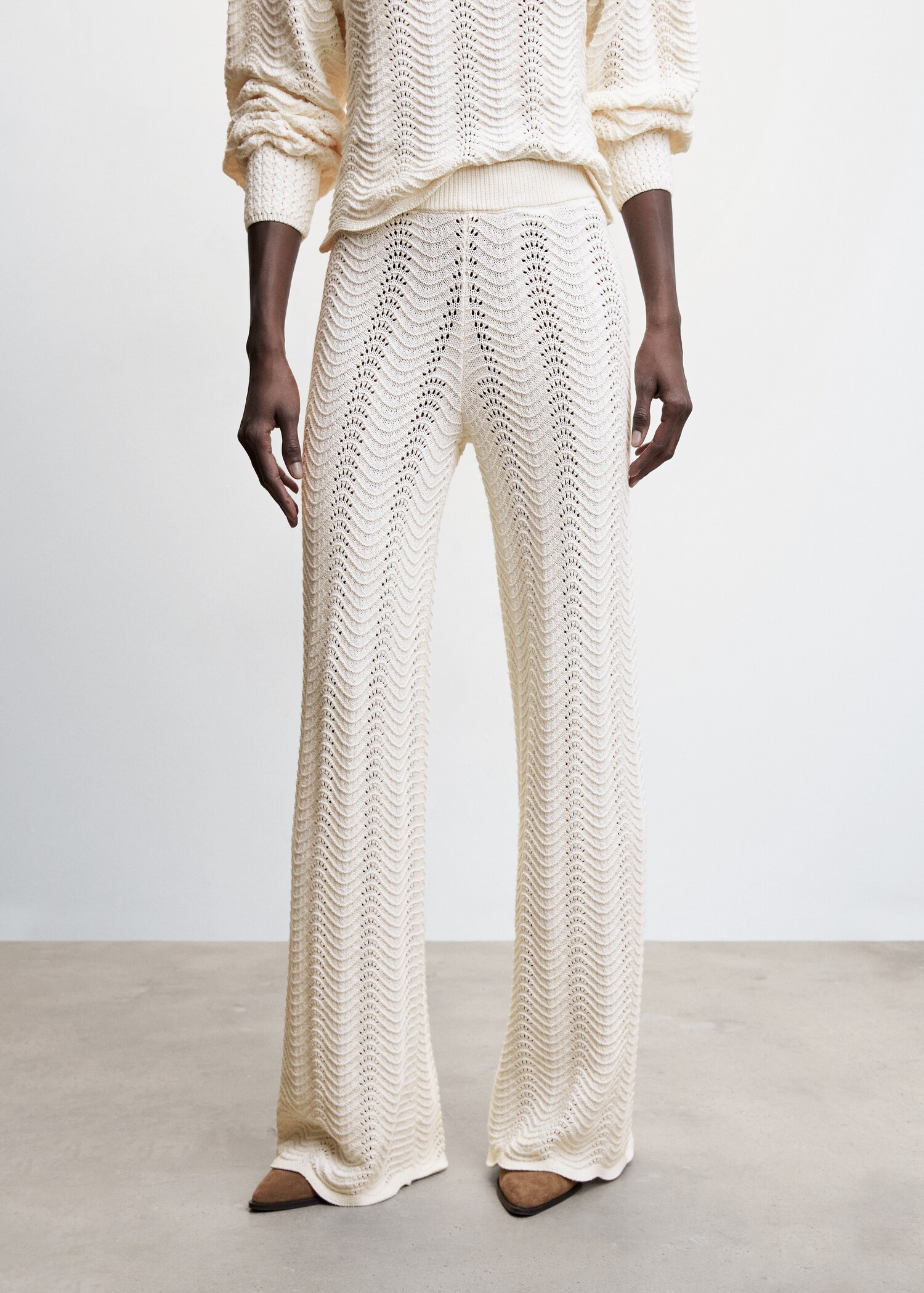 Openwork knit pants - Medium plane