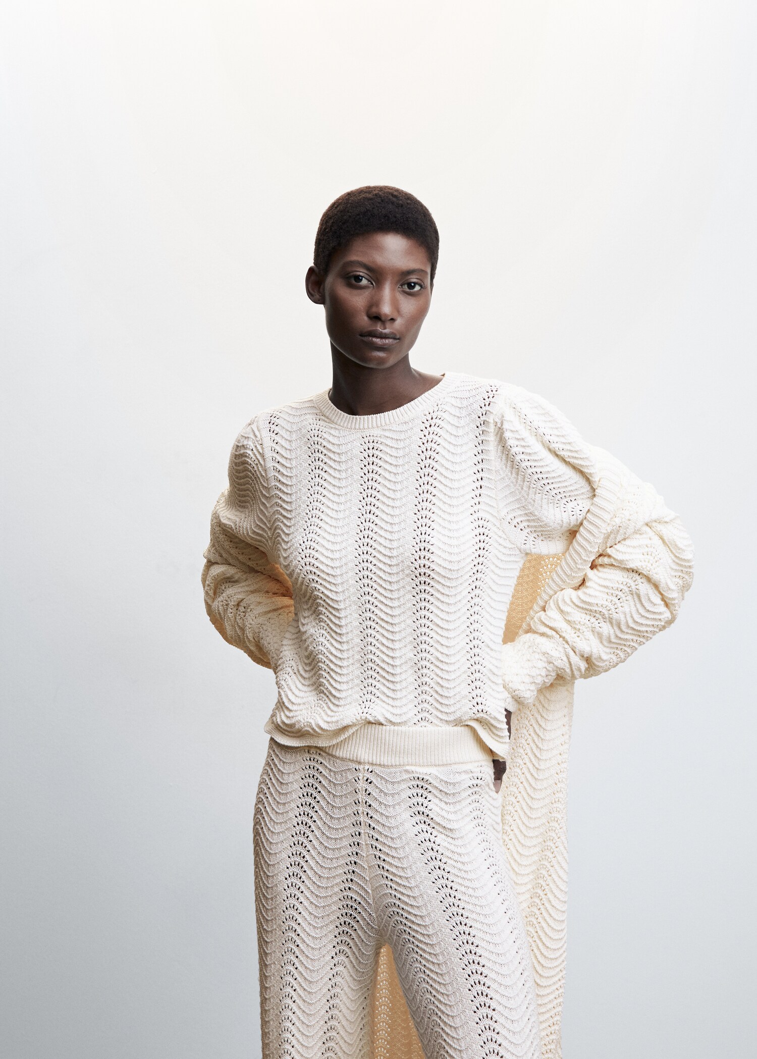 Openwork knit pants - Details of the article 1