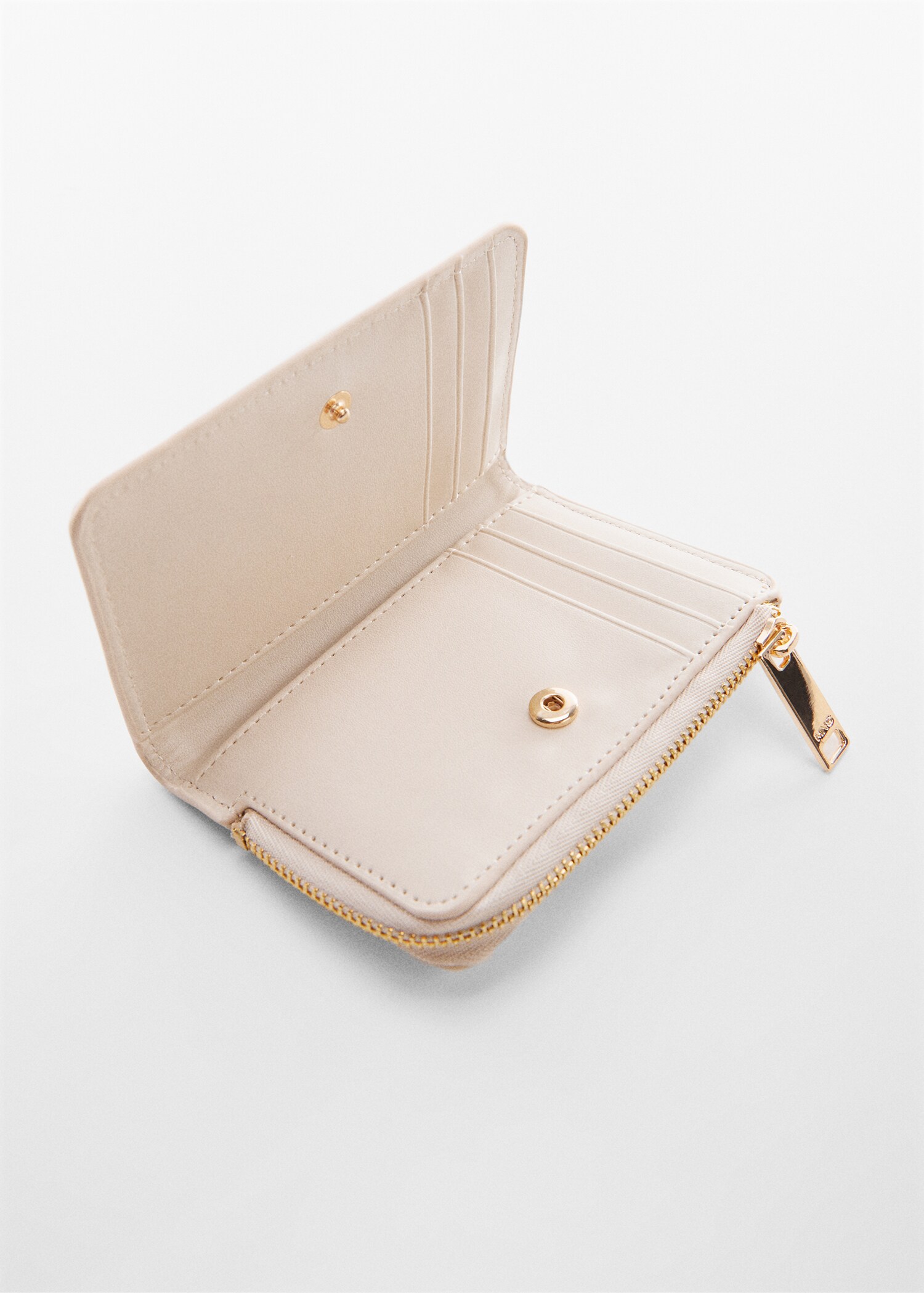 Textured wallet with embossed logo - Medium plane