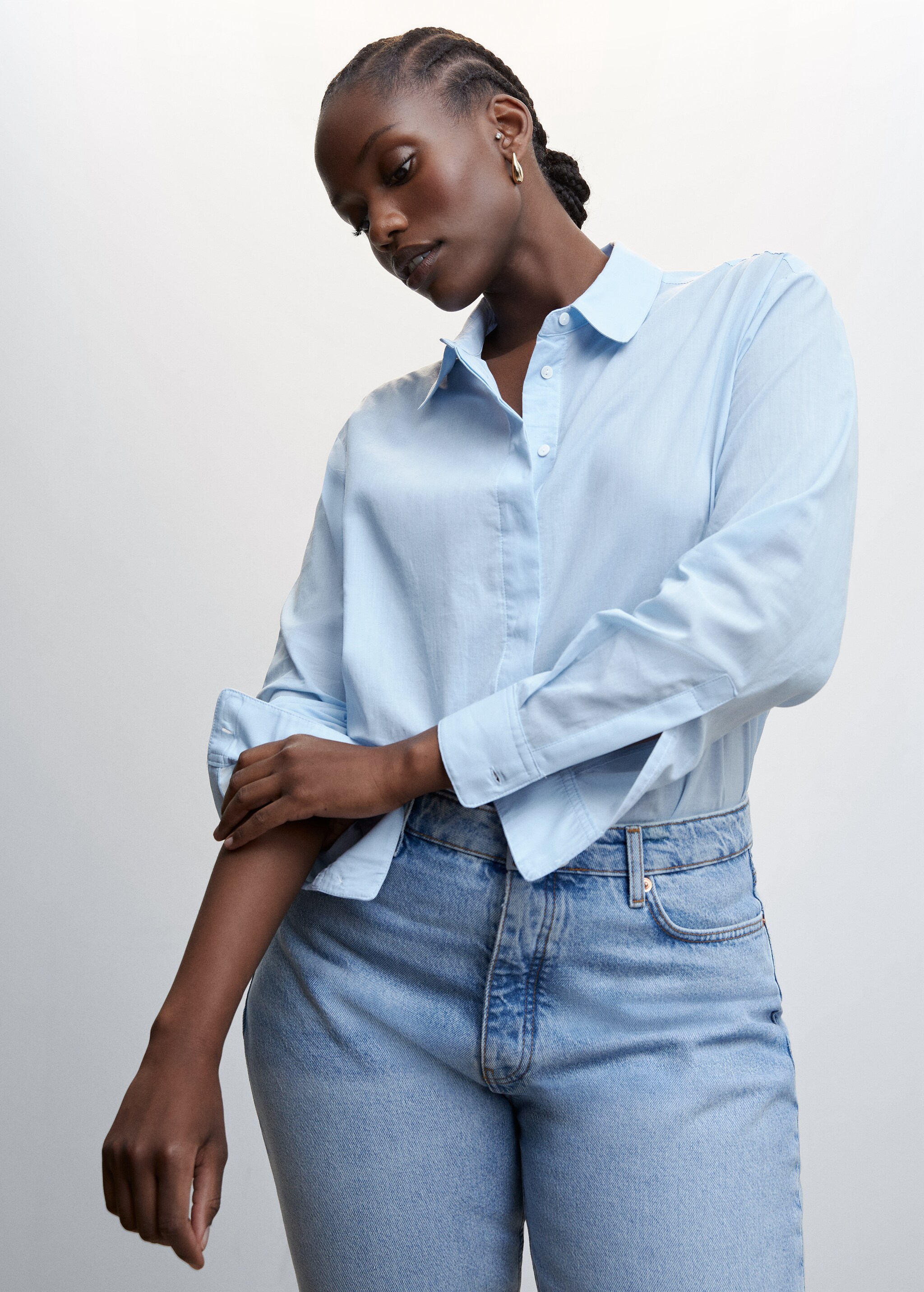 Essential cotton-blend shirt - Details of the article 5