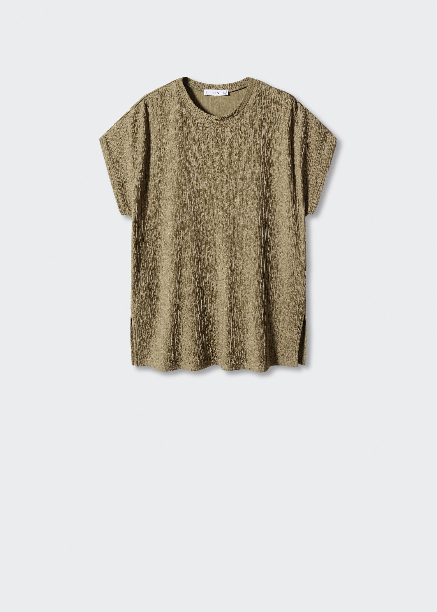 Off-shoulders textured T-shirt - Article without model