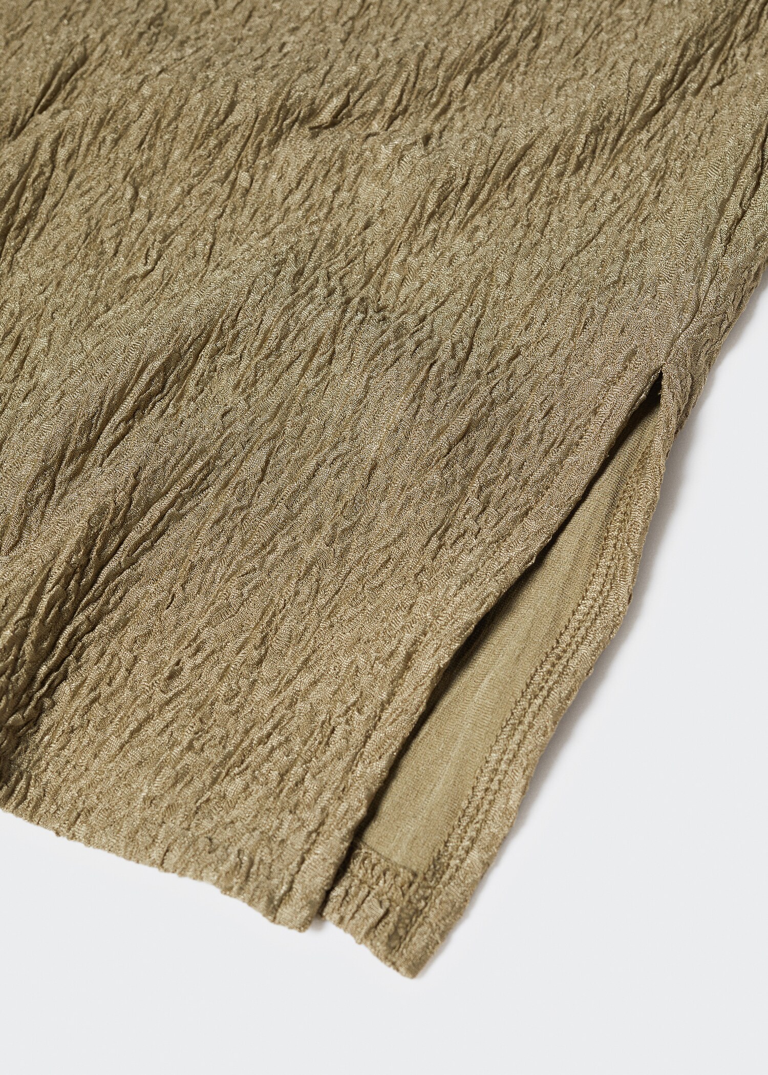 Off-shoulders textured T-shirt - Details of the article 8