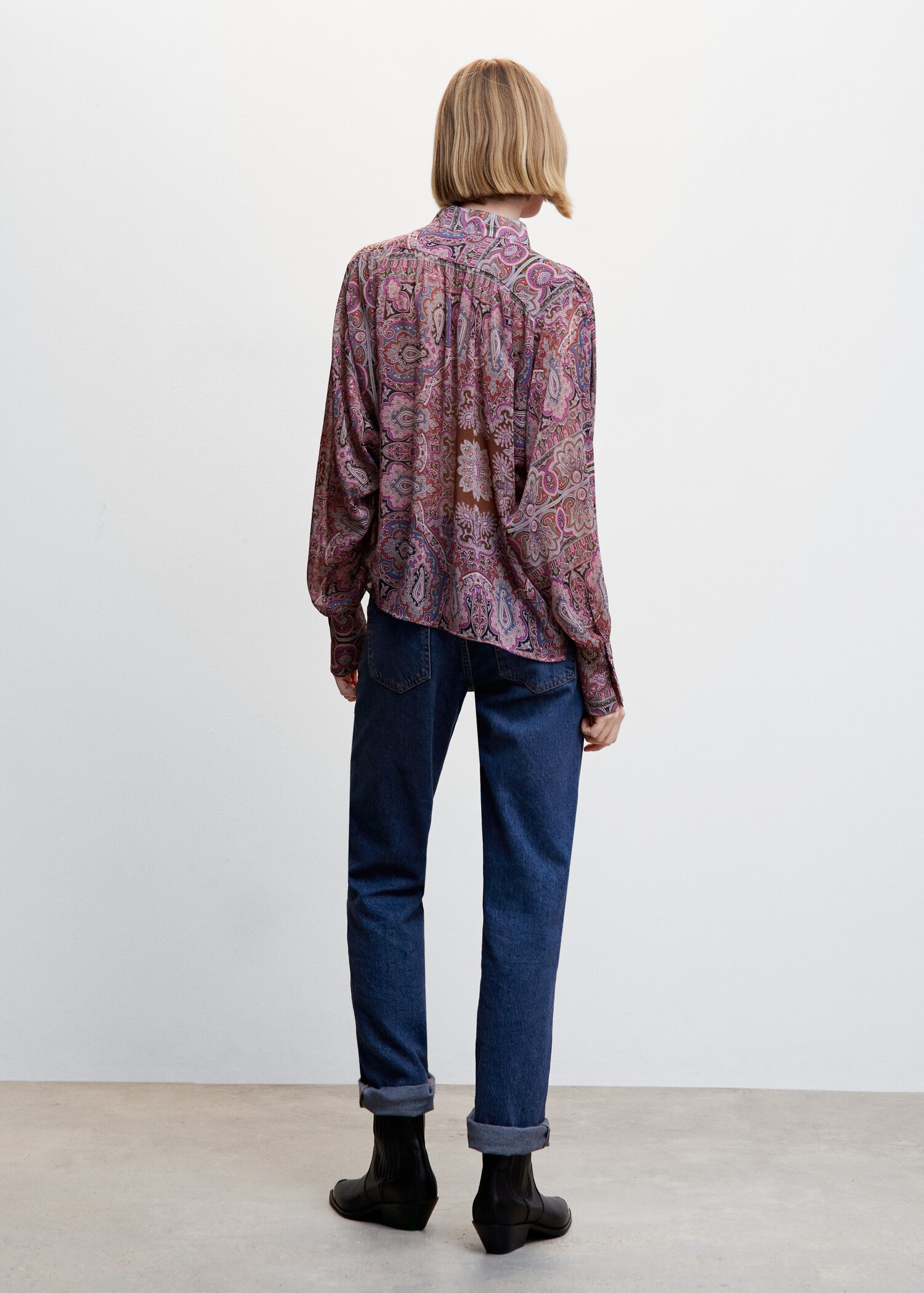 Bow printed blouse - Reverse of the article