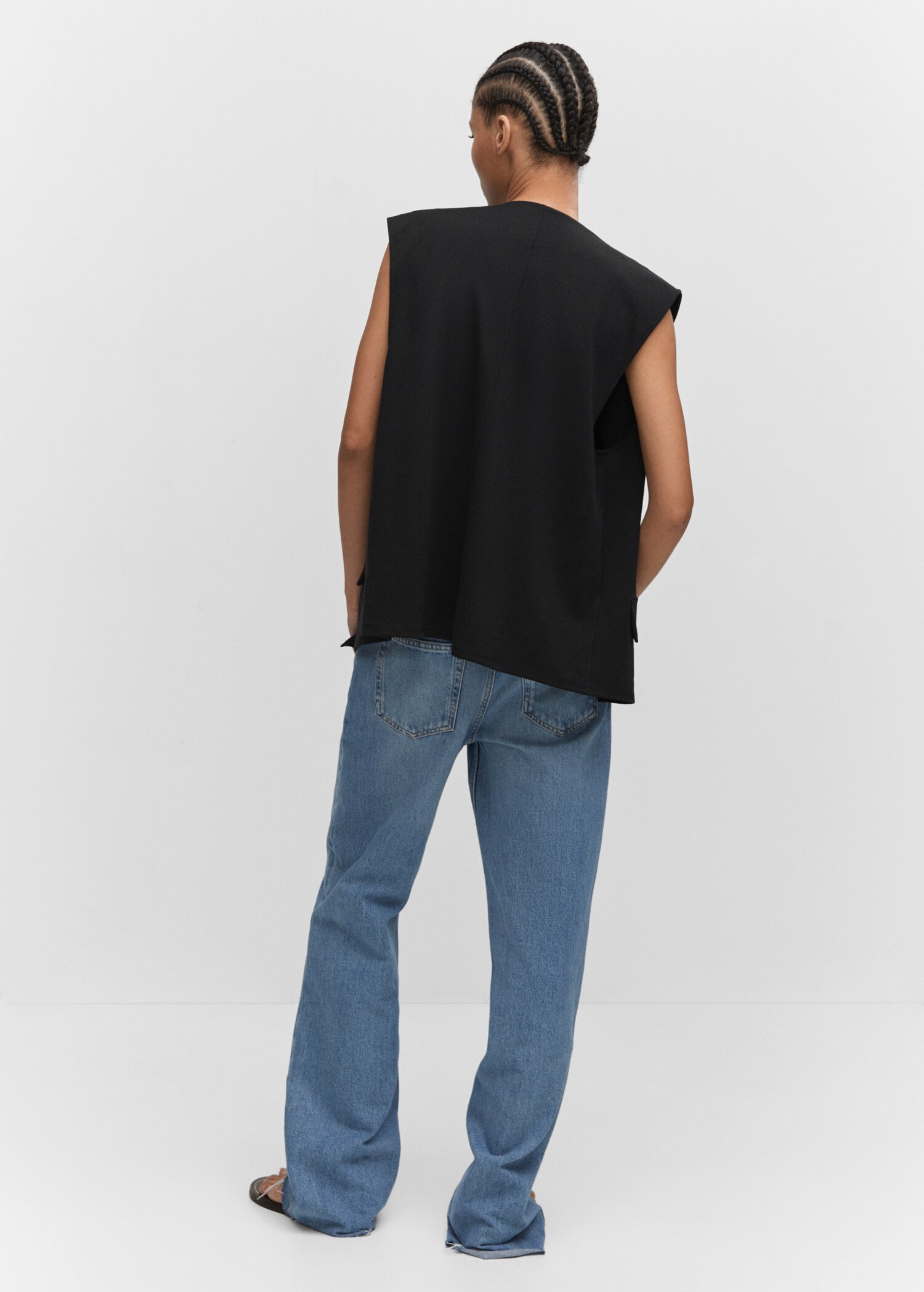  Gilet dritto oversize - Retro dell'articolo