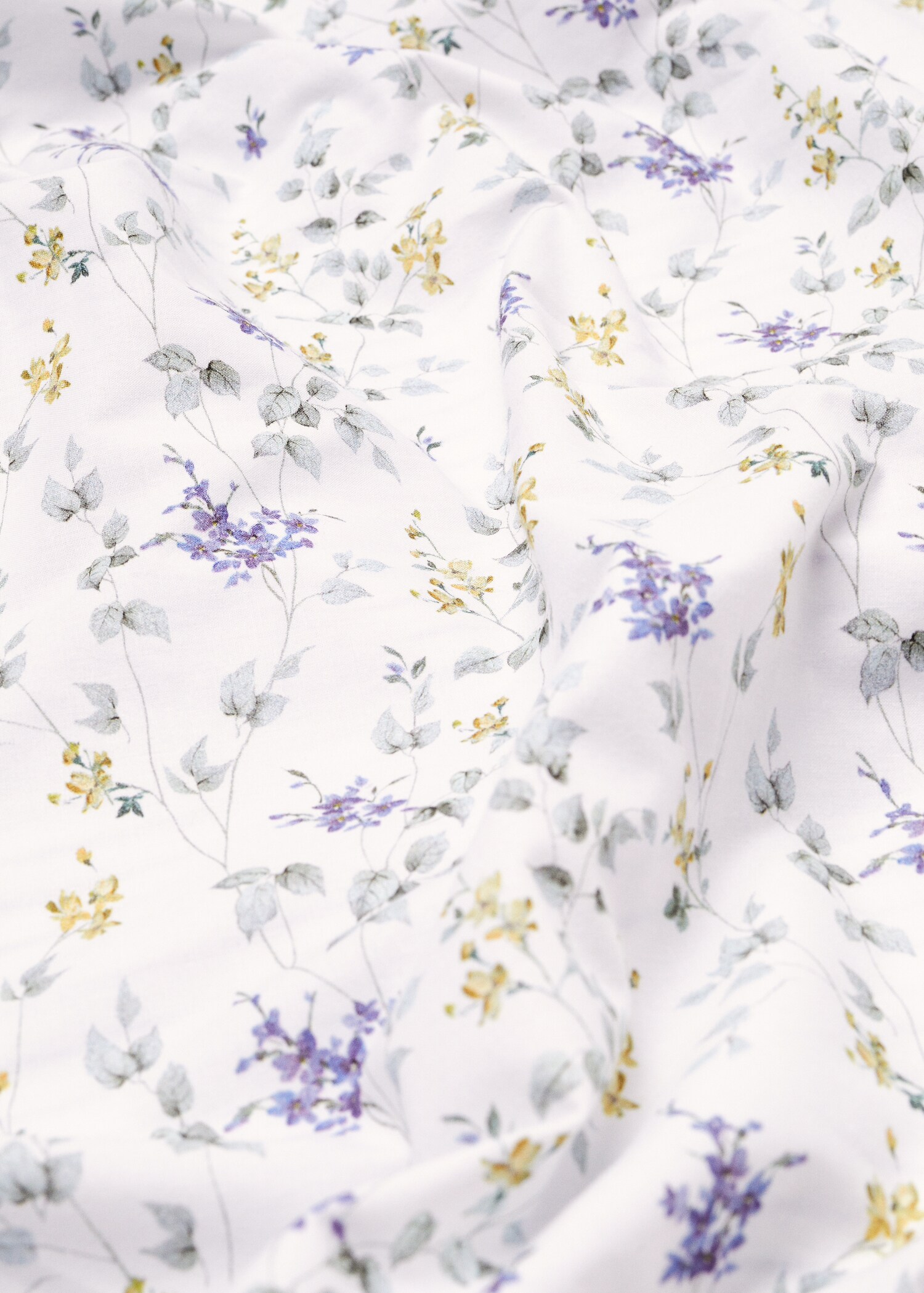 Floral and striped reversible duvet cover Single bed - Details of the article 2