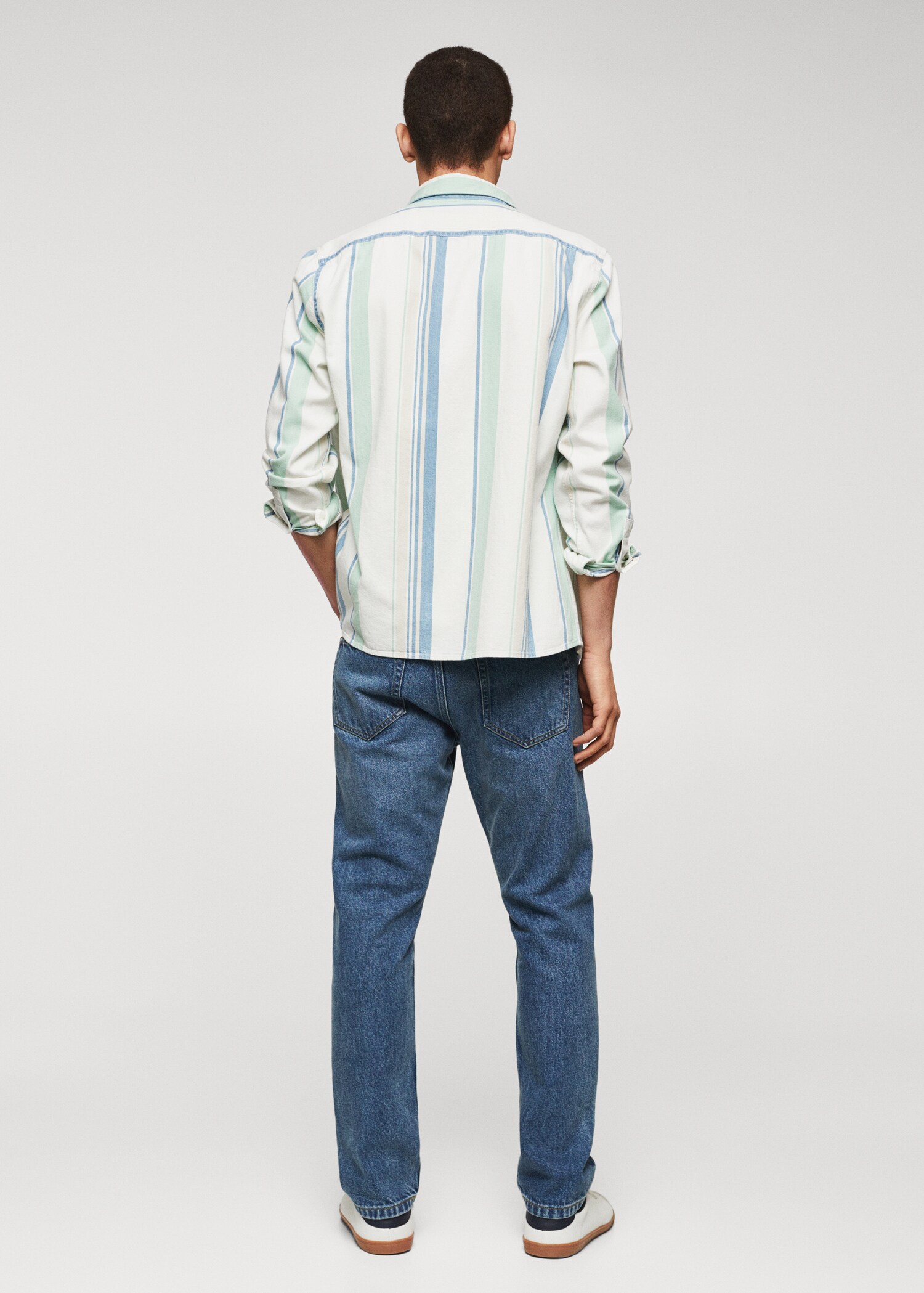 Camisa 100% algodón rayas - Reverso del artículo