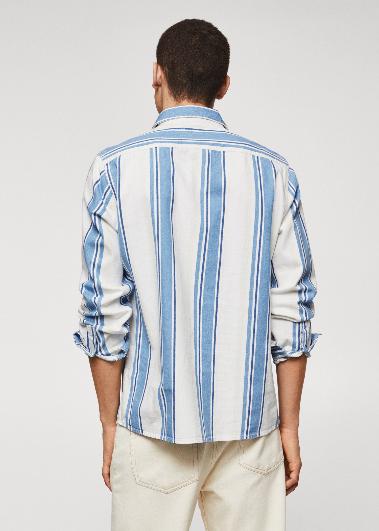 Camisa 100% algodón rayas - Reverso del artículo
