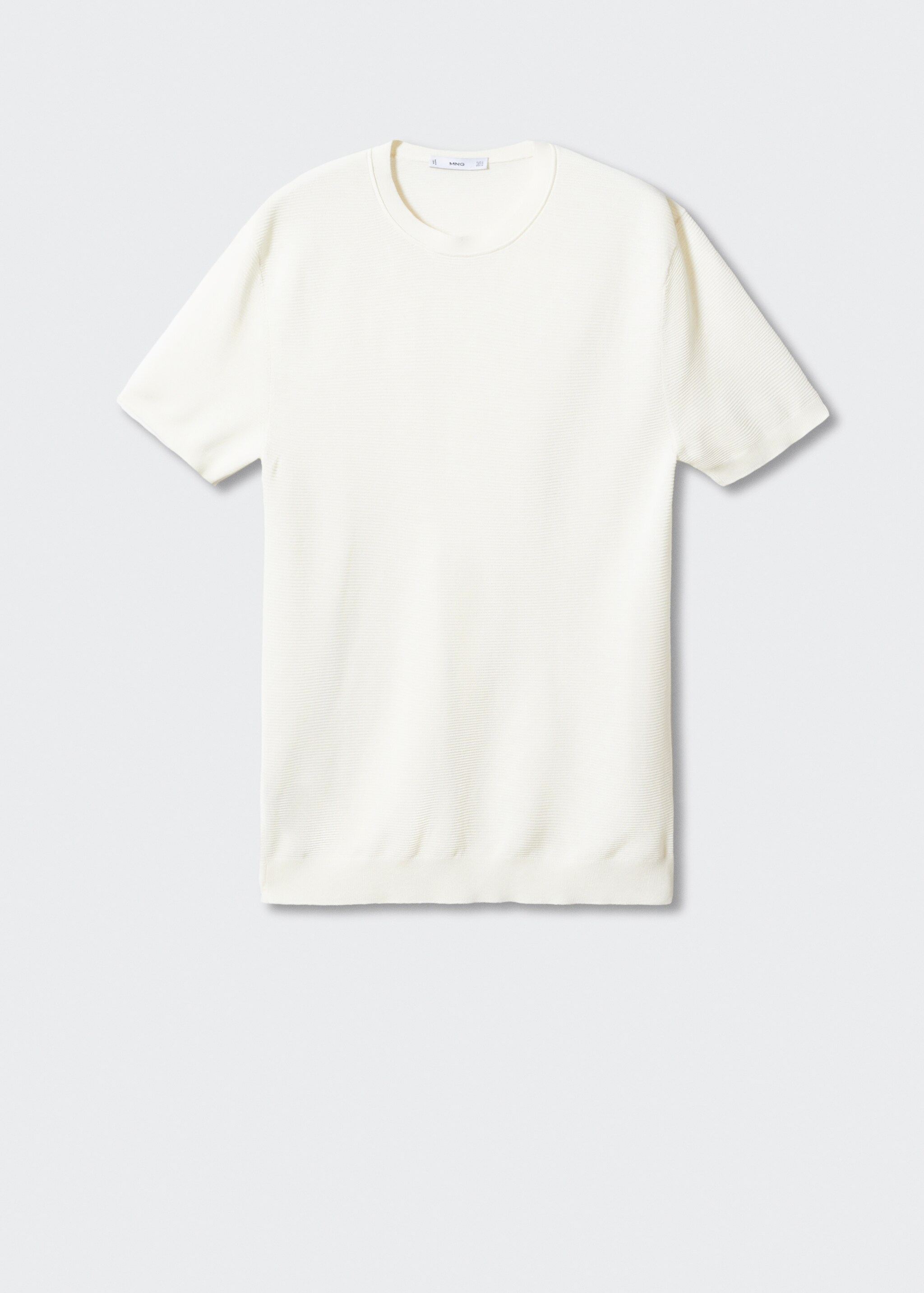 Strukturiertes Strick-T-Shirt aus Baumwolle - Artikel ohne Model