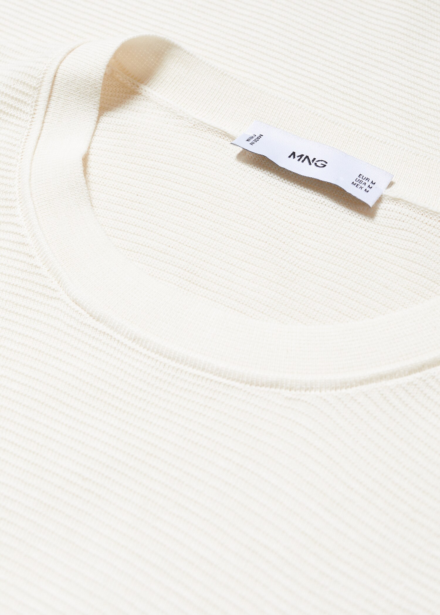 Structured cotton knit t-shirt - Details of the article 8