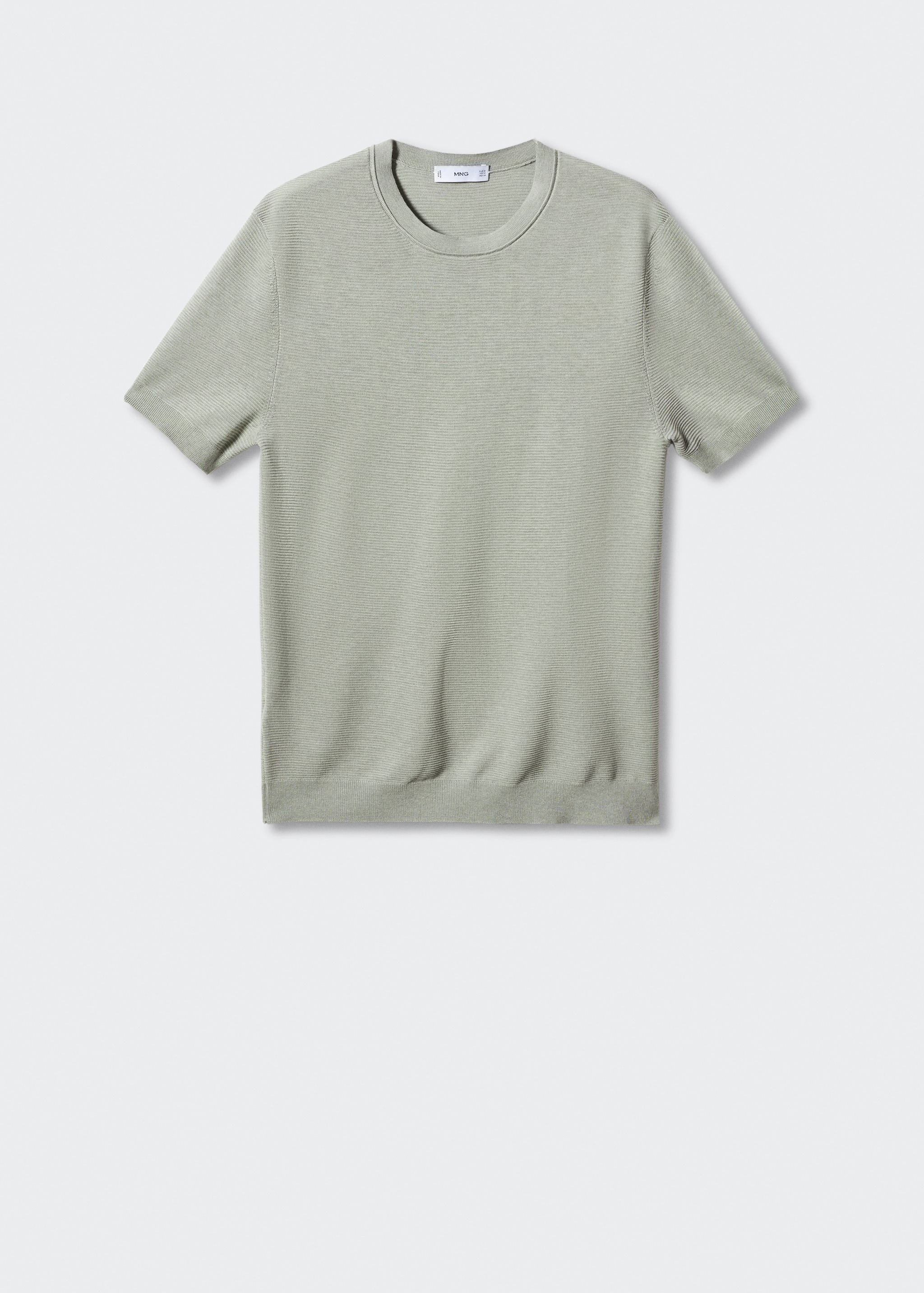 Strukturiertes Strick-T-Shirt aus Baumwolle - Artikel ohne Model