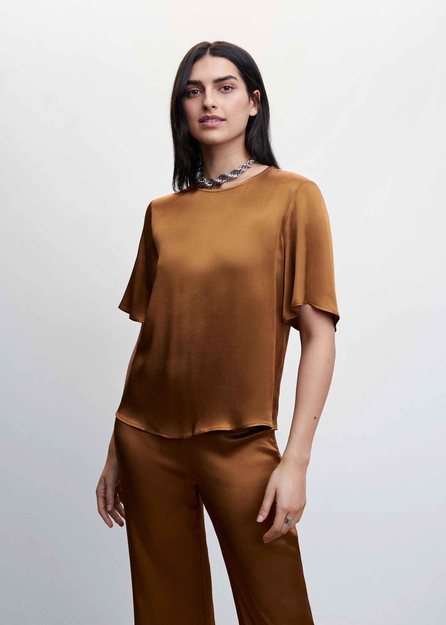 Satin blouse - Medium plane