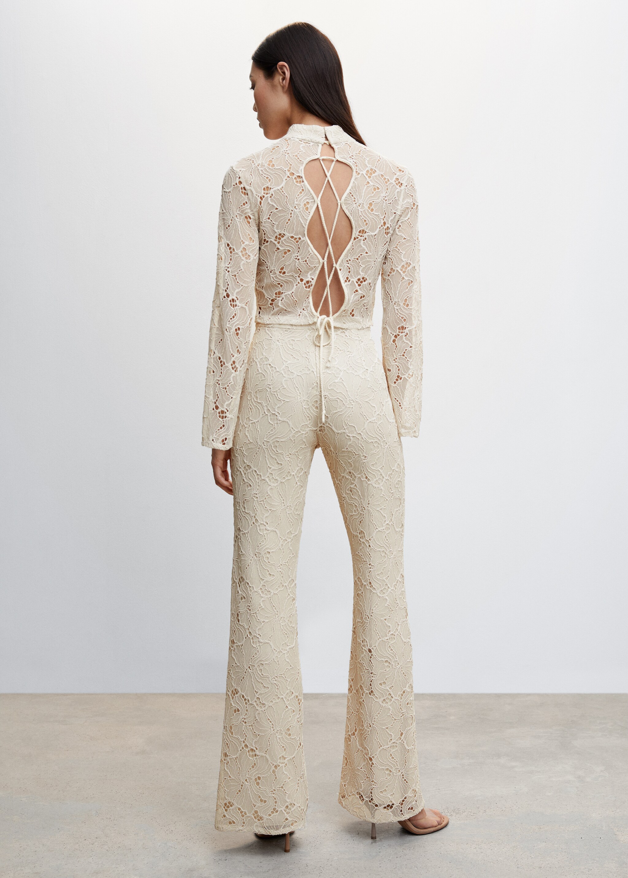 Lace flare trousers - Reverse of the article