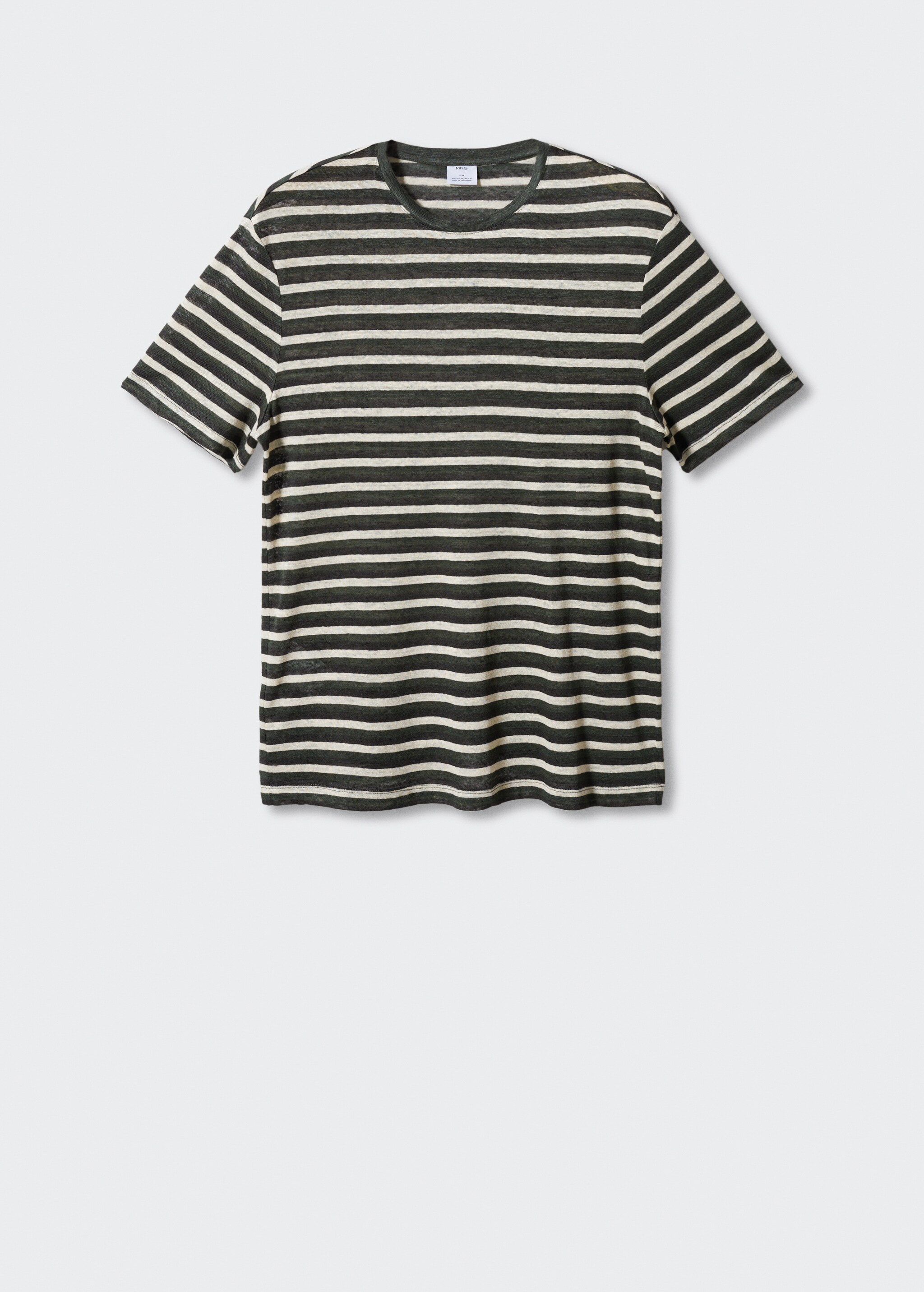 100% linen striped t-shirt - Article without model