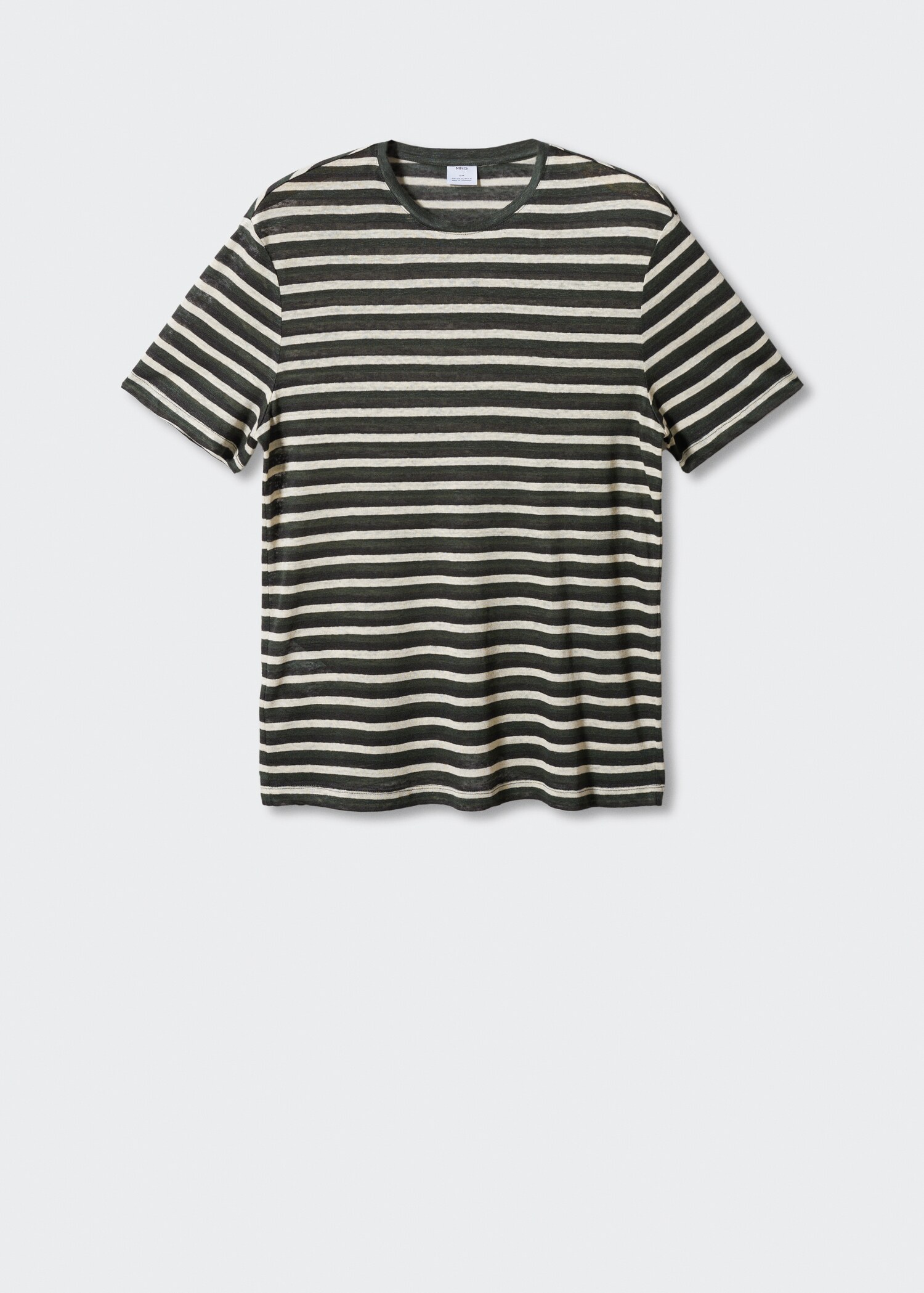 100% linen striped t-shirt - Article without model