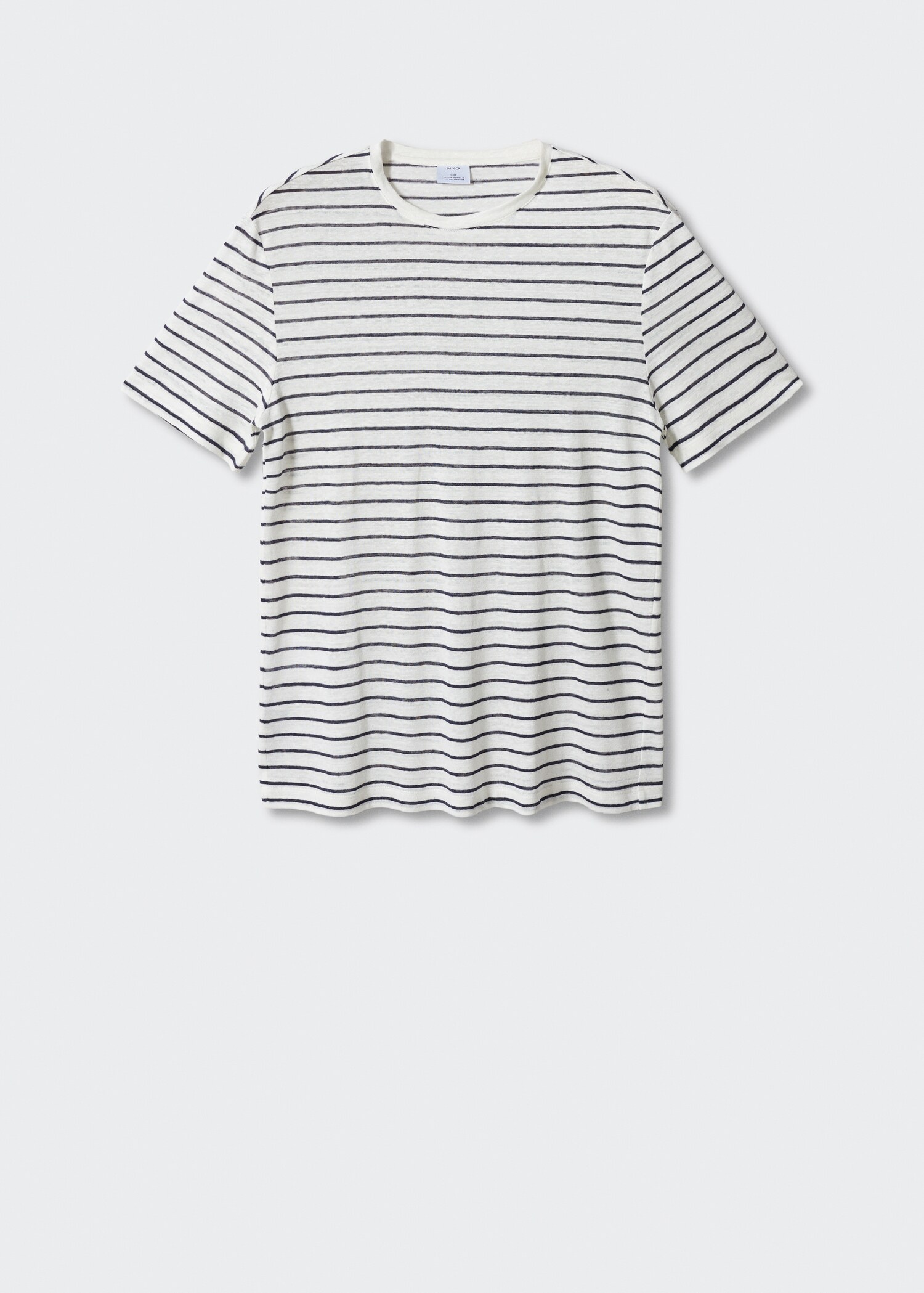 100% linen striped t-shirt - Article without model