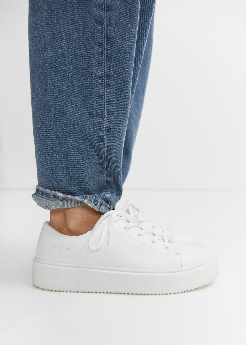 Platform lace up sneakers