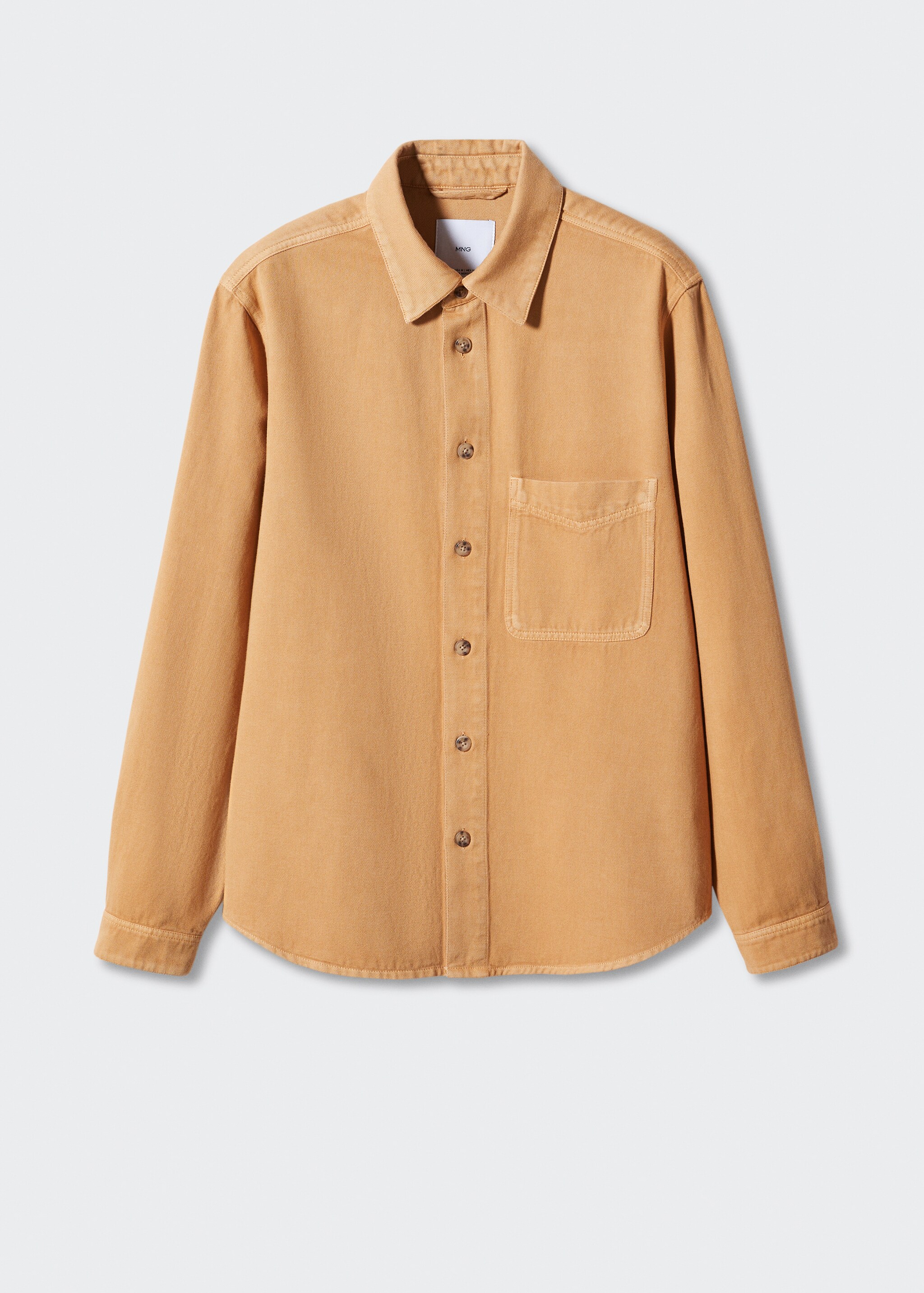 Linen-cotton blend overshirt - Article without model