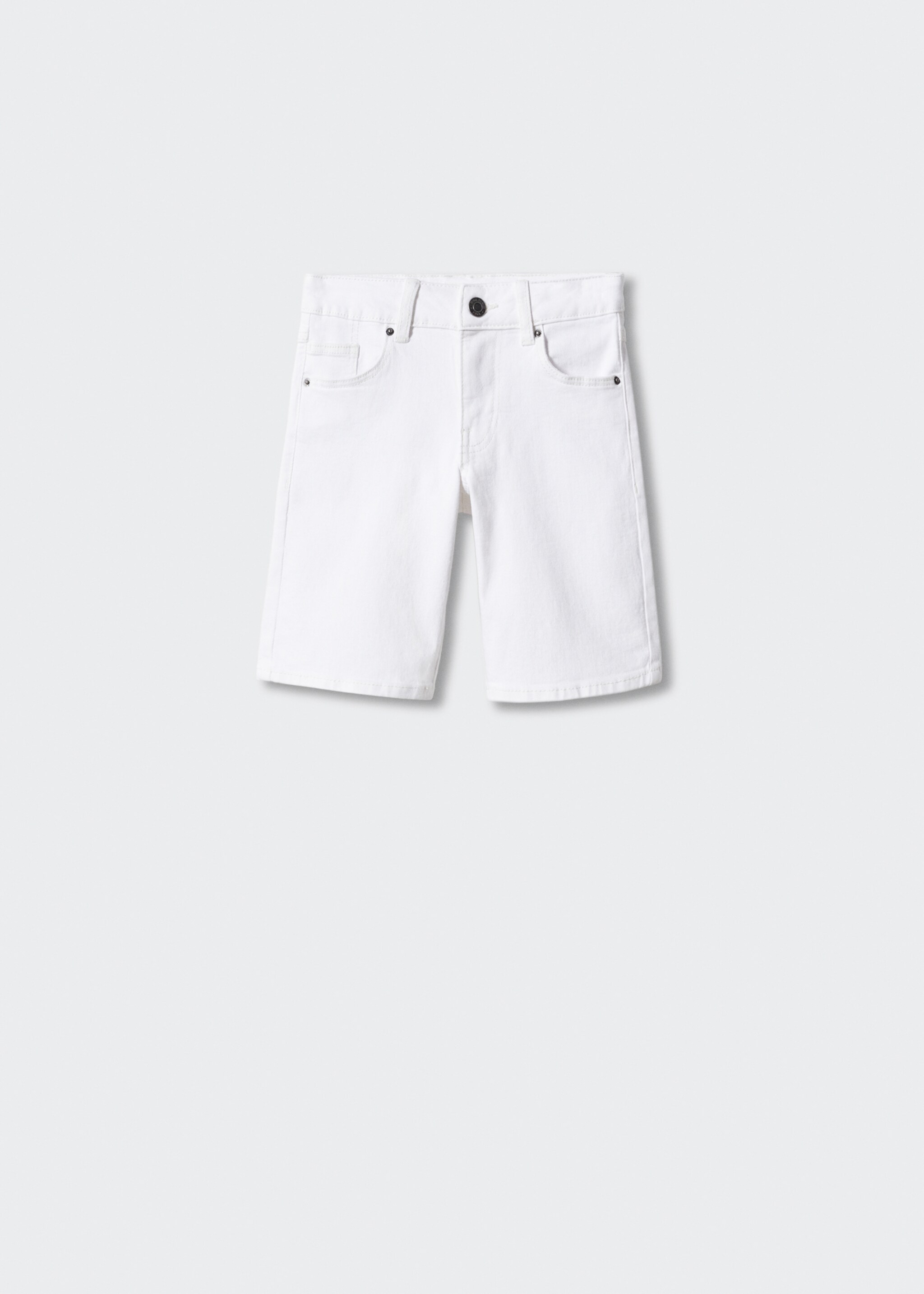 Cotton denim shorts - Article without model, White. Ref: 47055941-00.