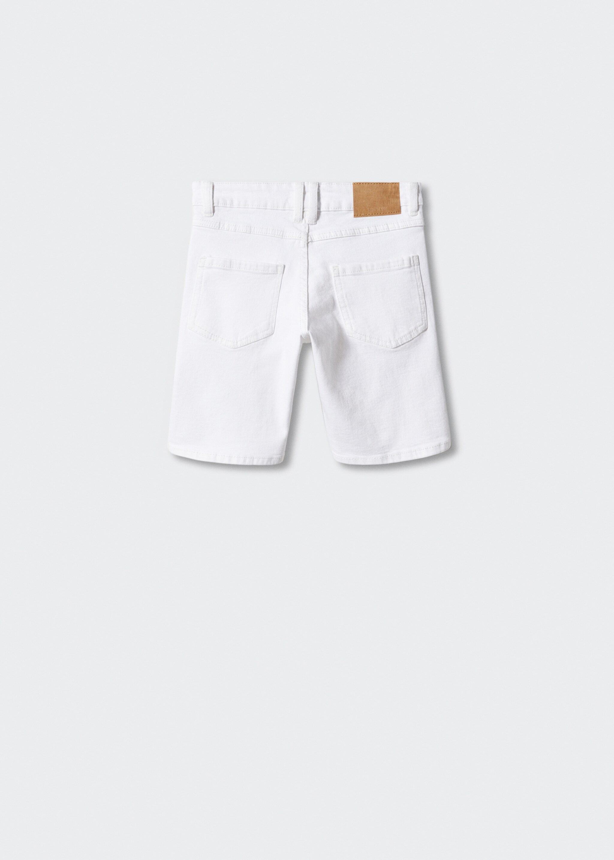 Cotton denim shorts - Reverse of the article, White. Ref: 47055941-00.