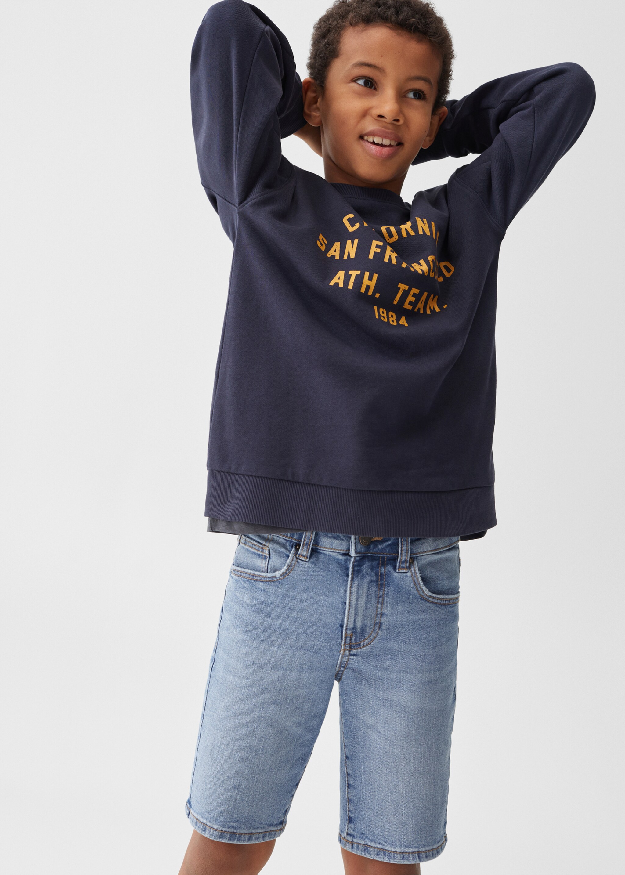 Cotton denim shorts - Medium plane, Medium Blue. Ref: 47055941-00.