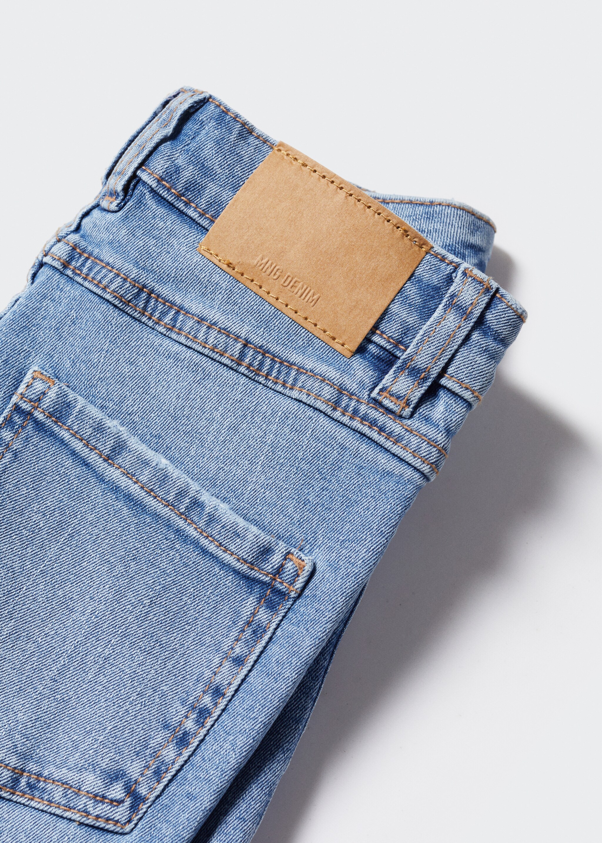 Cotton denim shorts - Details of the article 8, Medium Blue. Ref: 47055941-00.