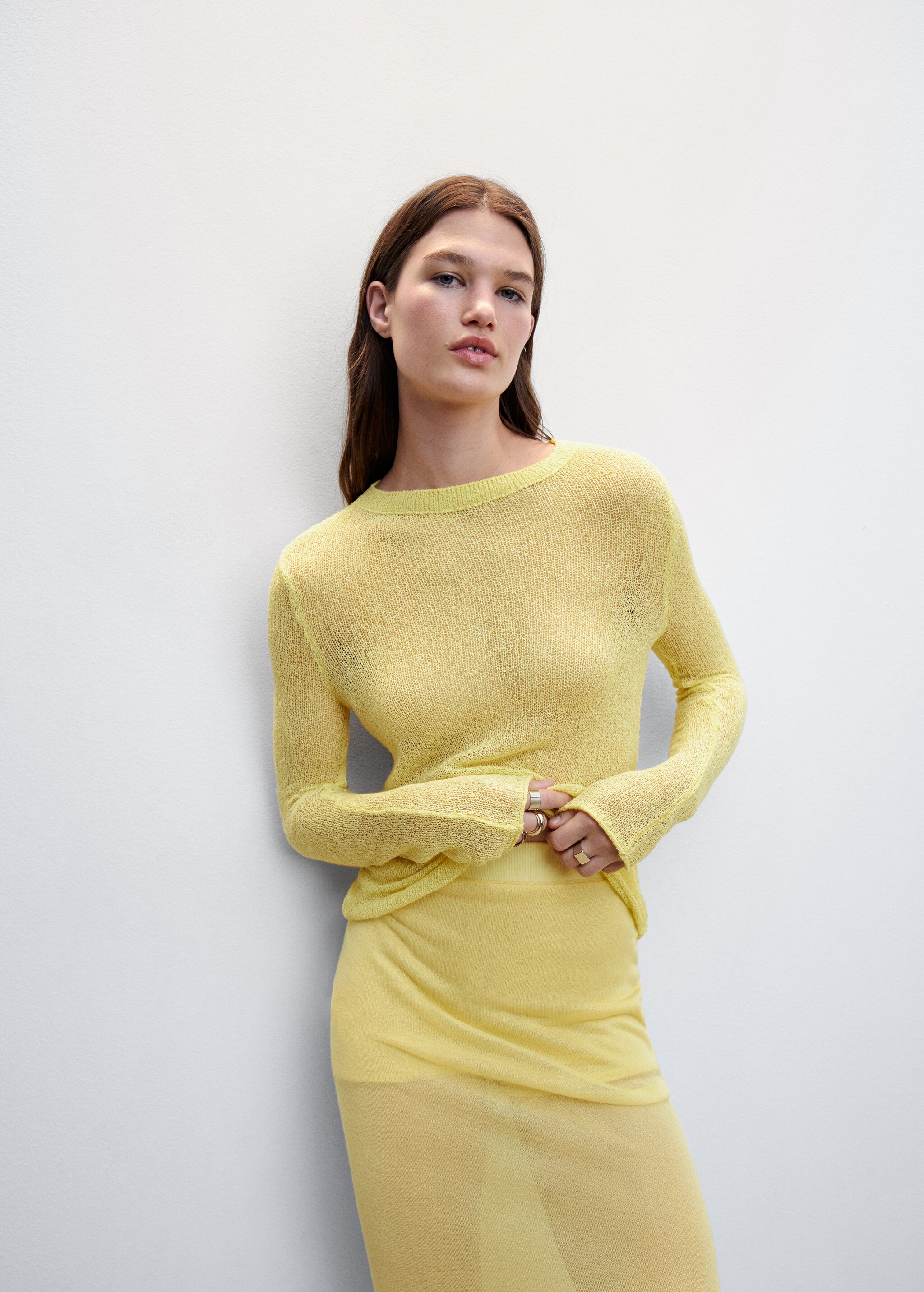 Semi-transparent knitted sweater - Details of the article 2