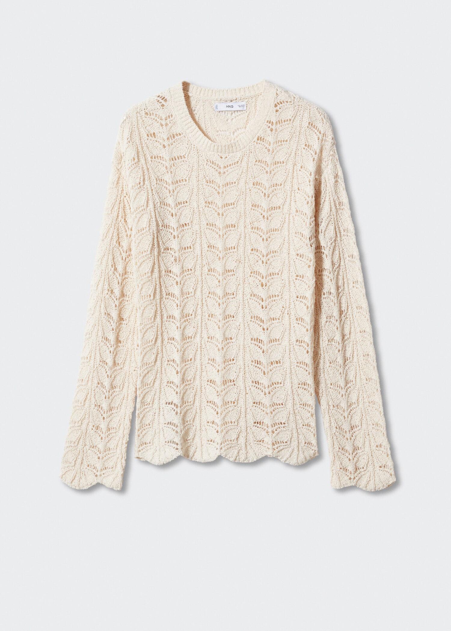 Scalloped openwork sweater - Article without model