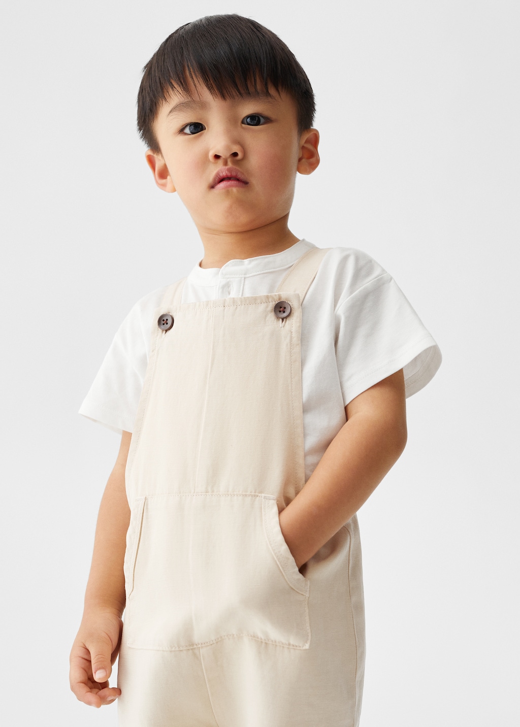 Boys linen dungarees hotsell