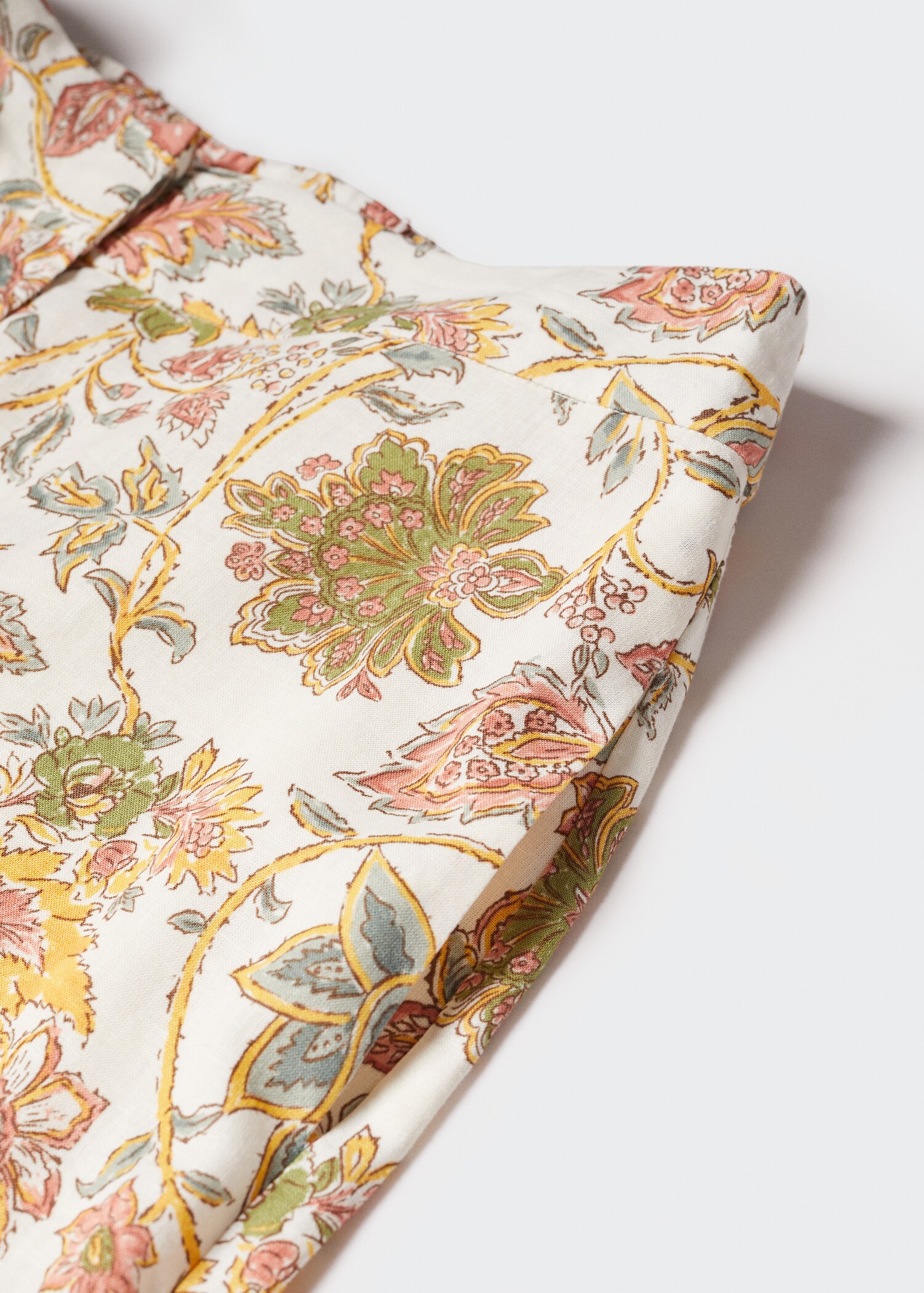 Linen floral culotte trousers - Details of the article 8