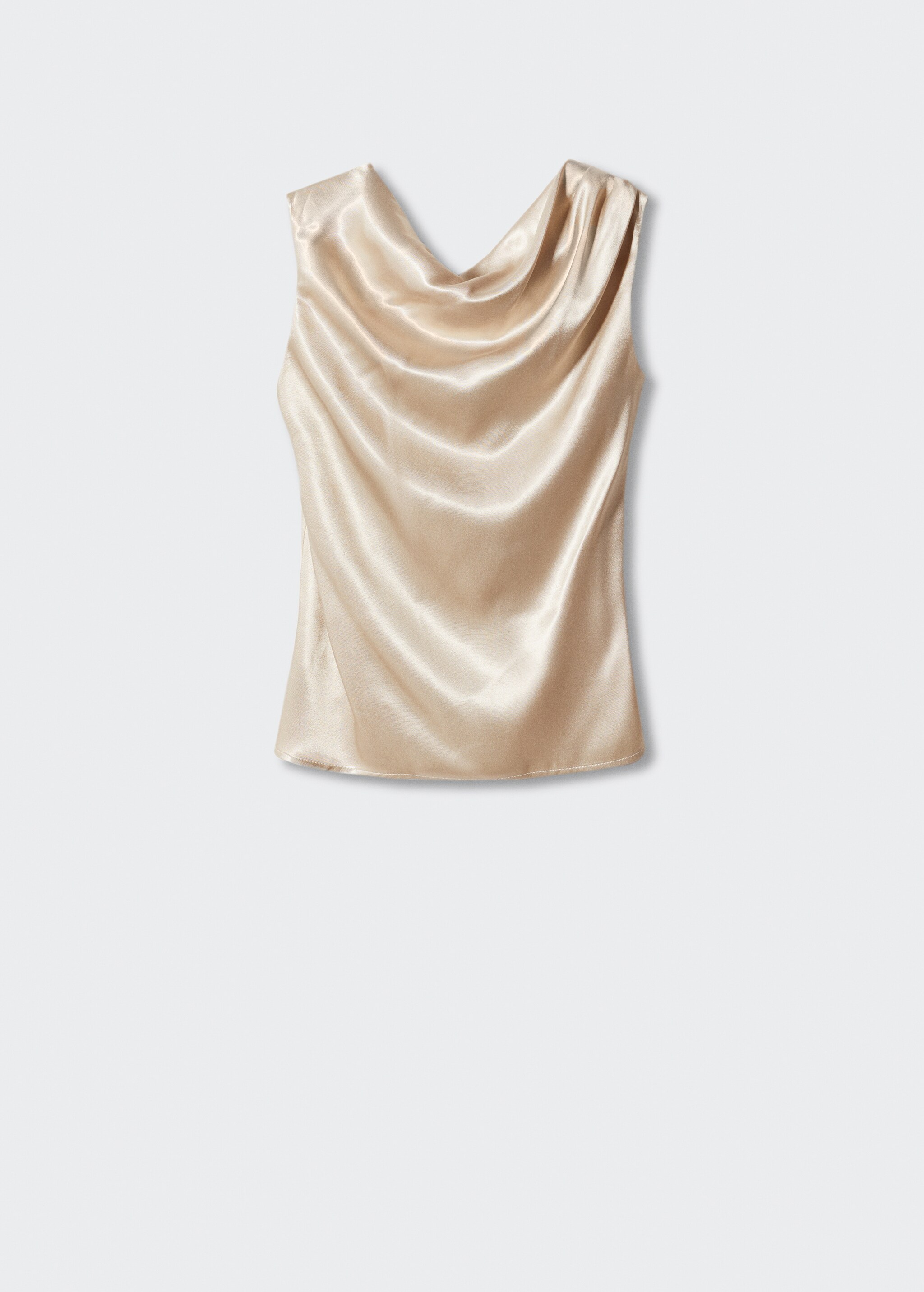 Satin blouse with draped neck  - Article without model