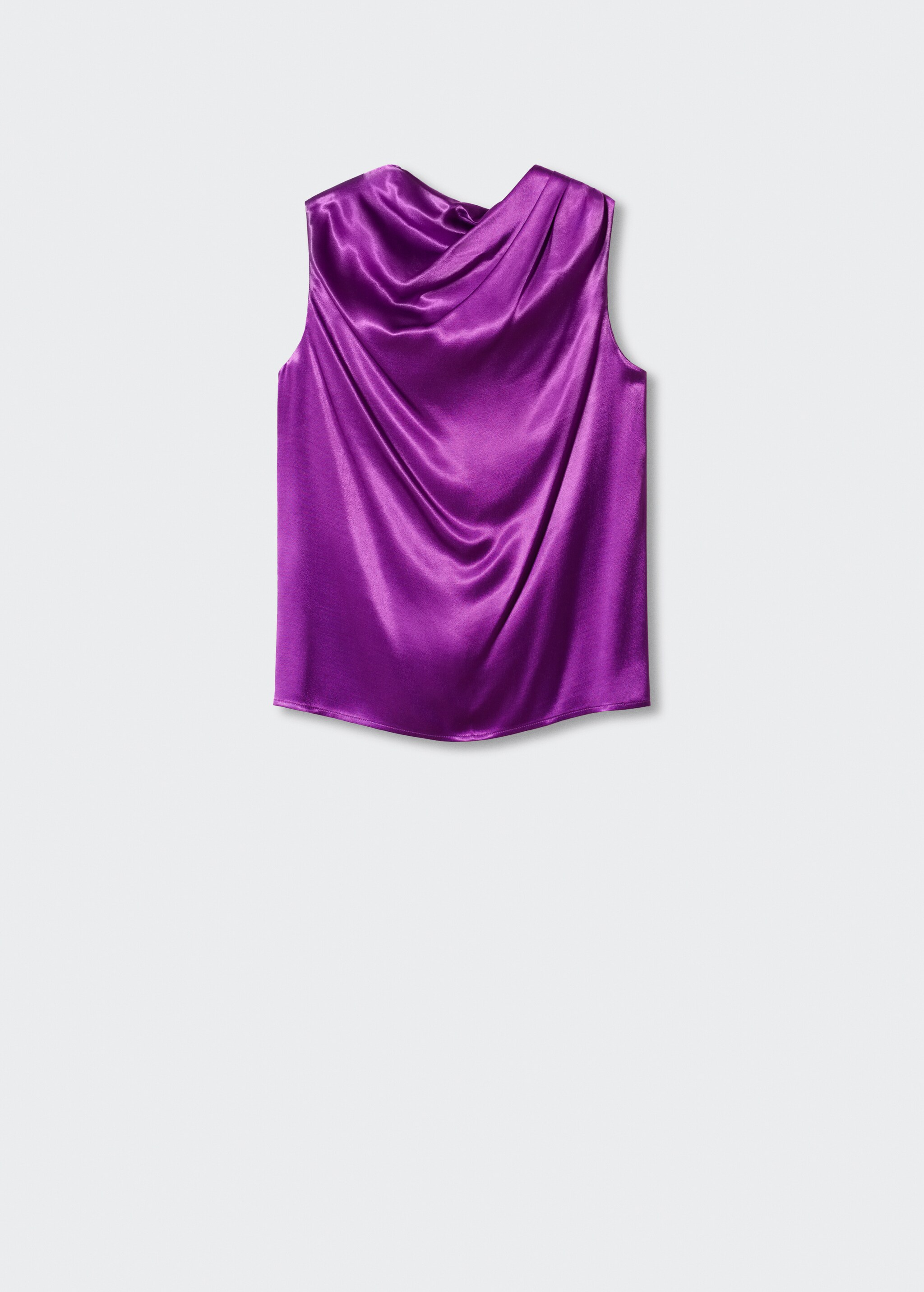 Satin blouse with draped neck  - Article without model