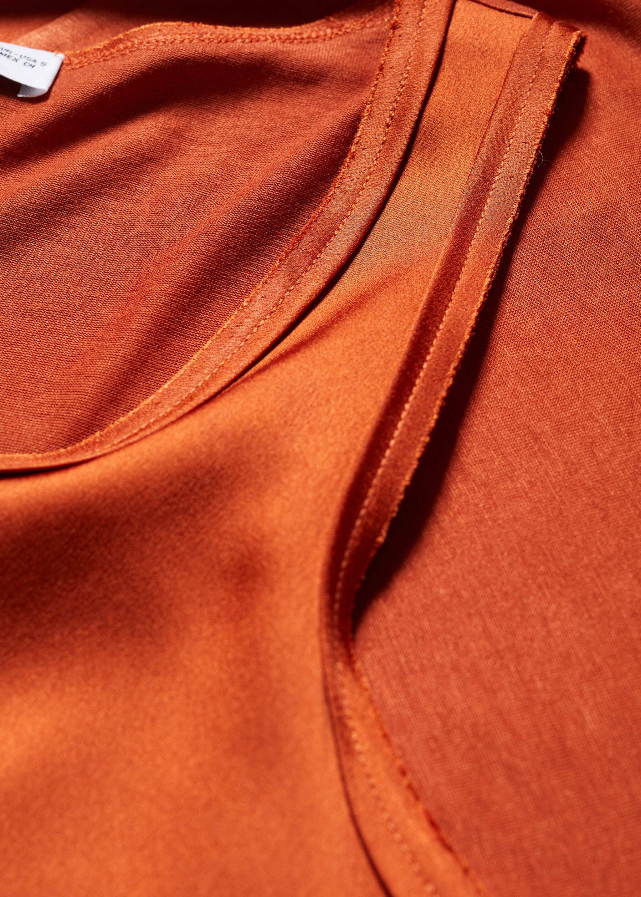 Essential strap top - Details of the article 8, Russet. Ref: 47057114-00.