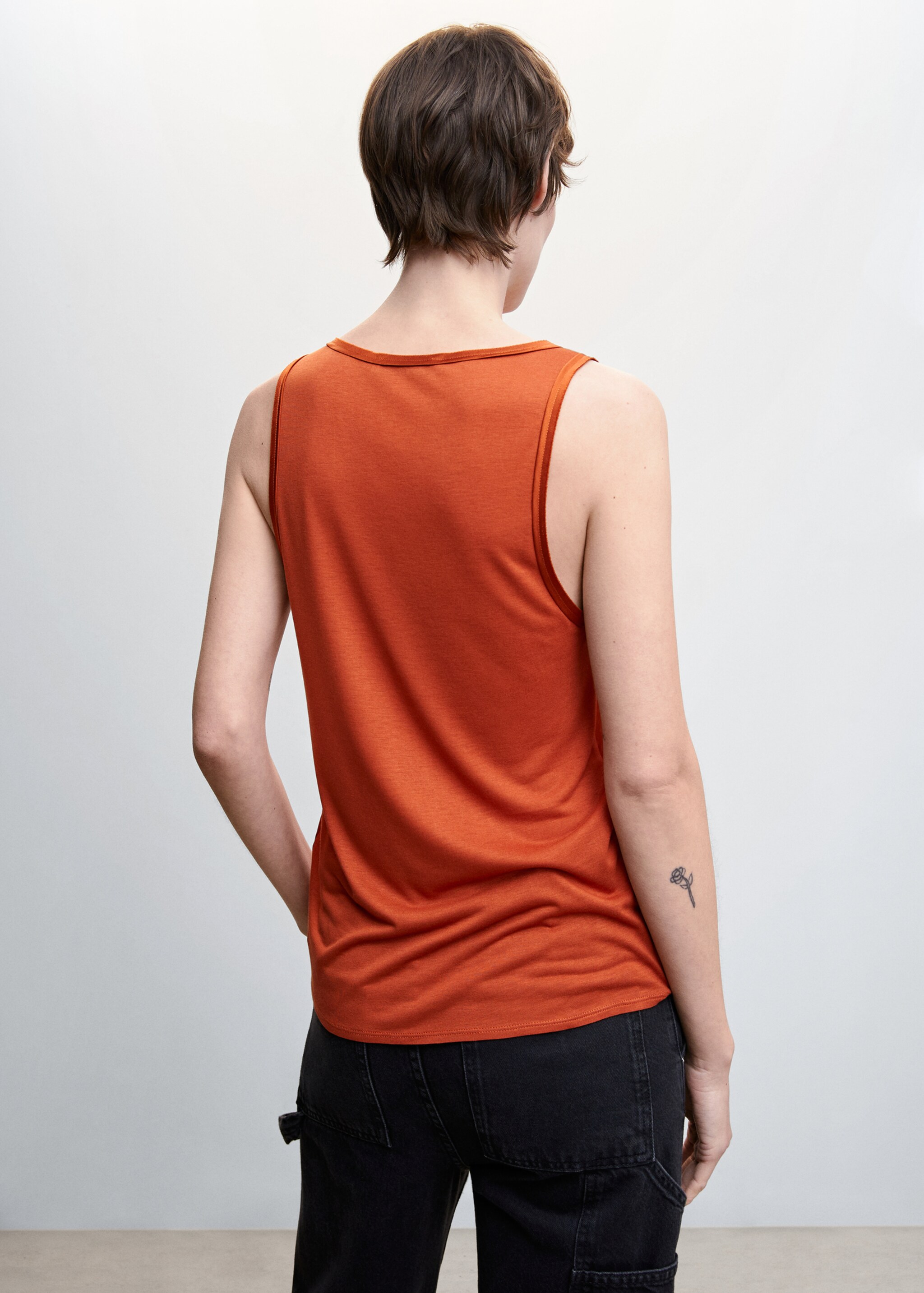 Essential strap top - Reverse of the article, Russet. Ref: 47057114-00.
