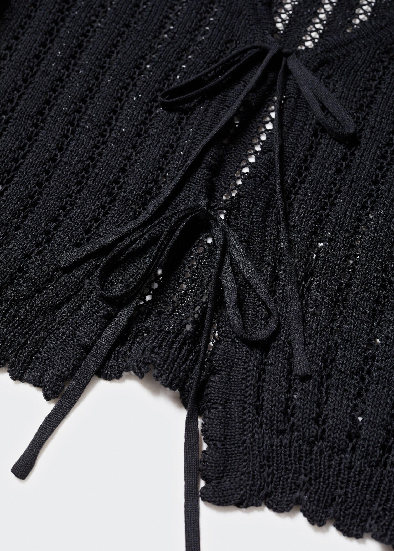 Openwork knitted cropped cardigan - Details of the article 8