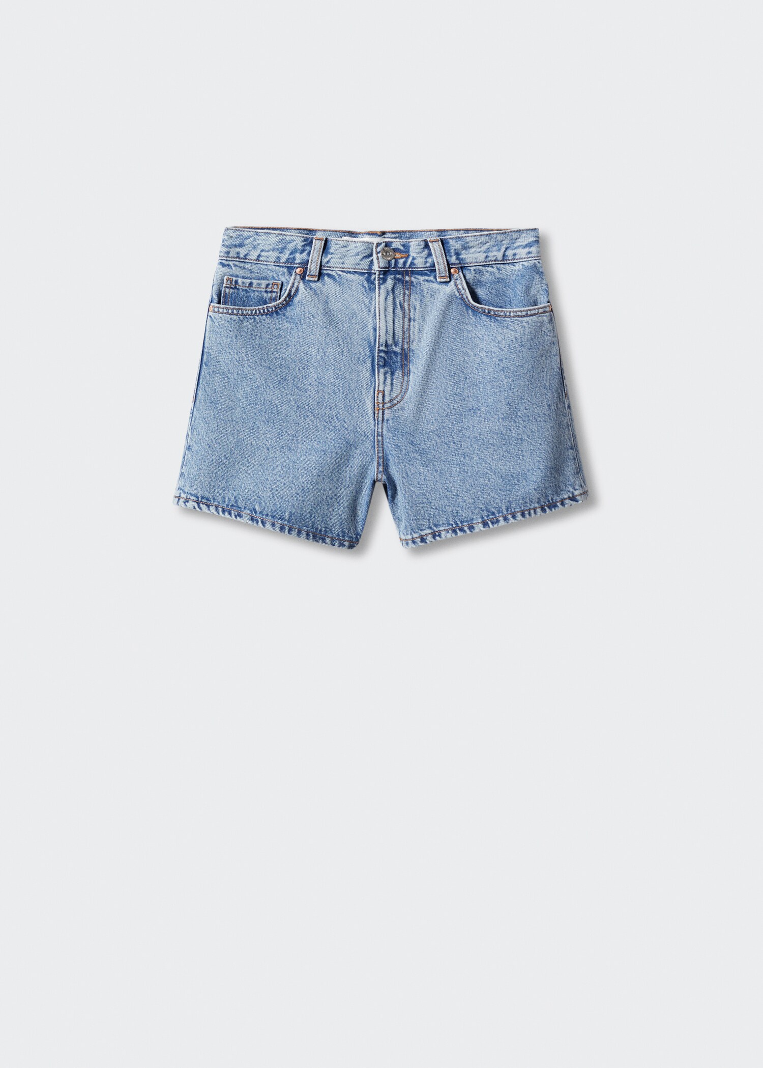 Jeans-Shorts mit hoher Taille - Artikel ohne Model