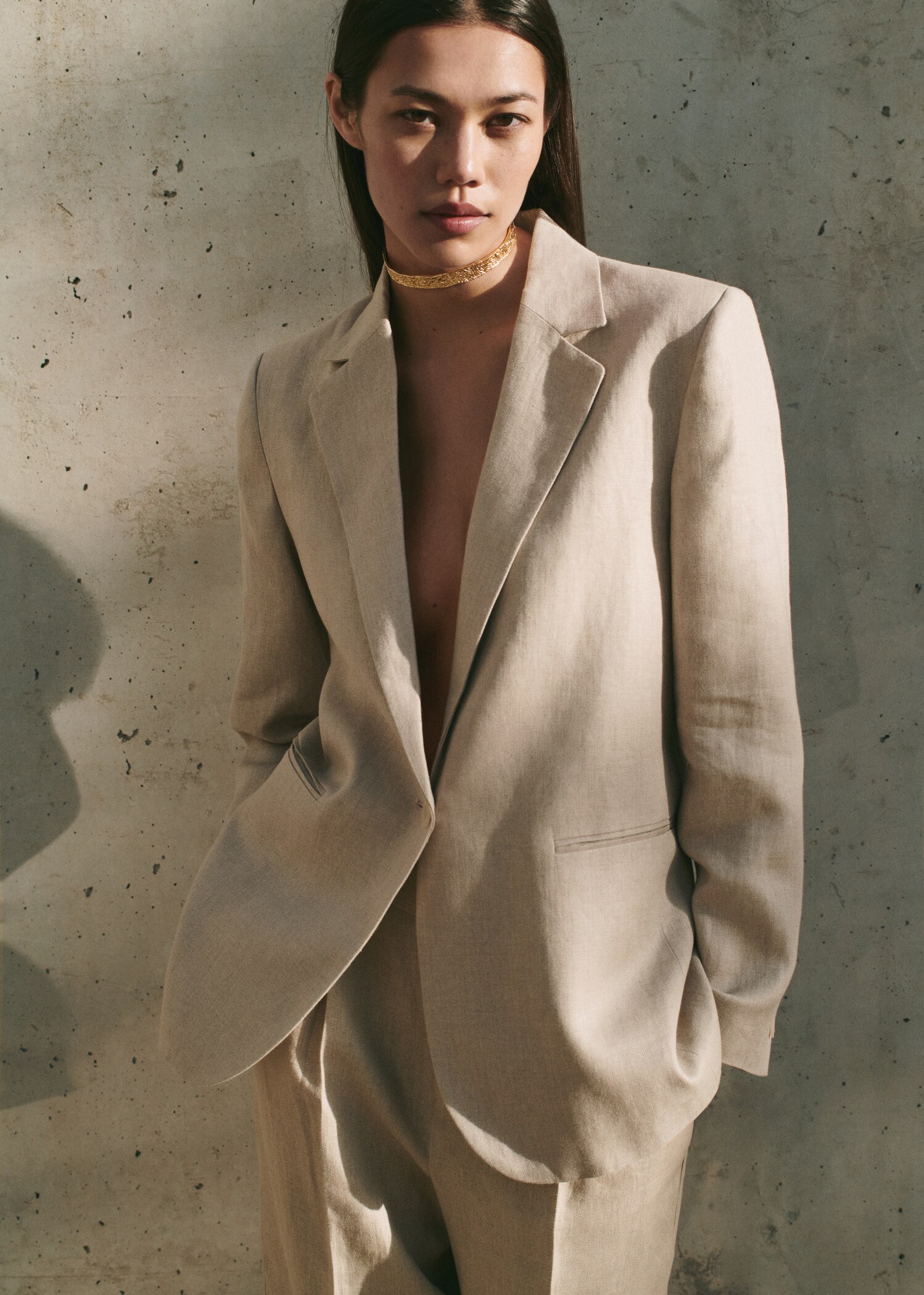 Linen blazer suit - Details of the article 7