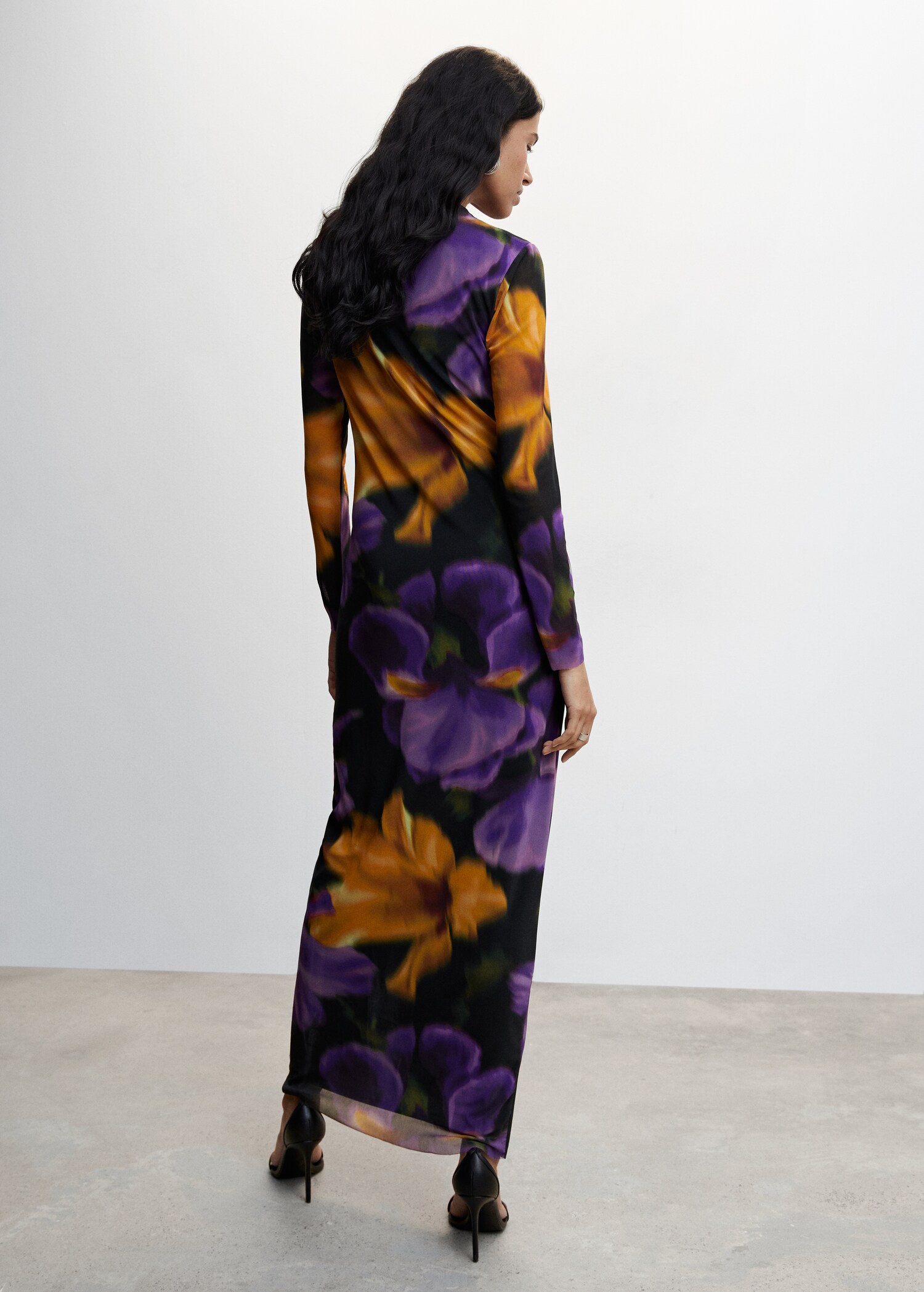 Vestido tul estampado floral - Reverso del artículo